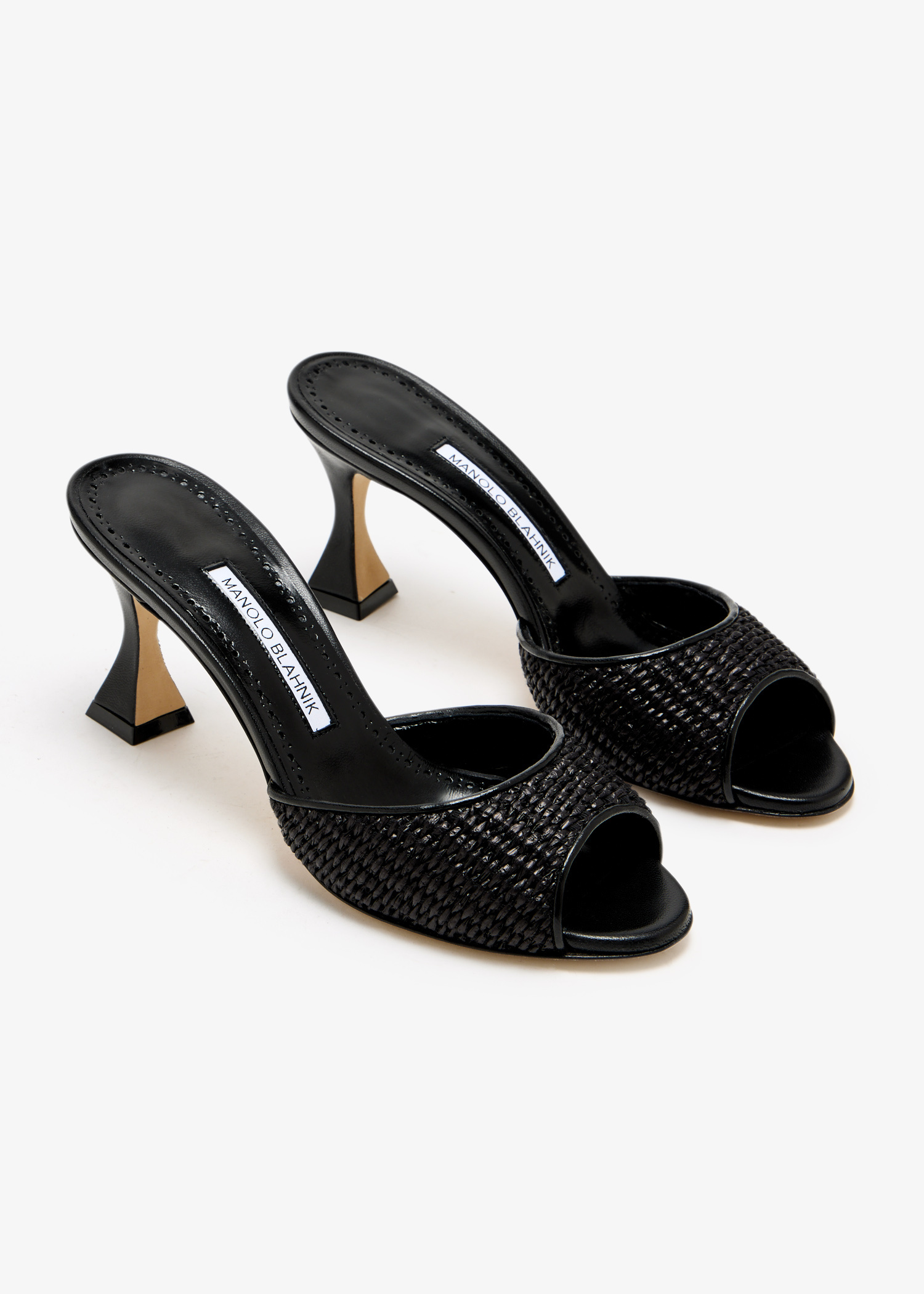 MANOLO BLAHNIK ブラックレースミュール MANOLO BLAHNIK マノロブラニク サンダル MARTANEW マルタニュー