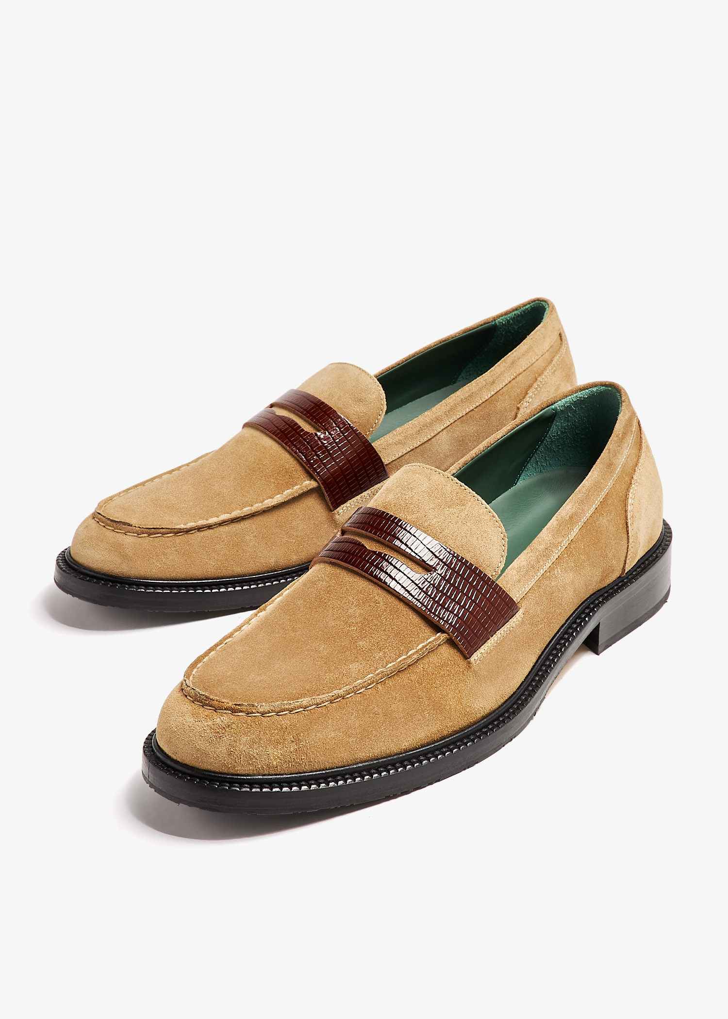 VINNY's Townee two-tone penny loafers for Men - Brown in UAE
