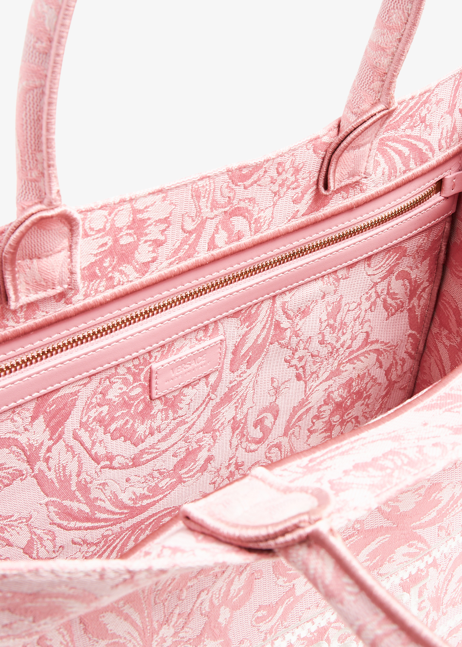 Versace★素敵！Fabric Barocco Jacquard Pink Pouch Versace Barocco jacquard makeup bag Versace