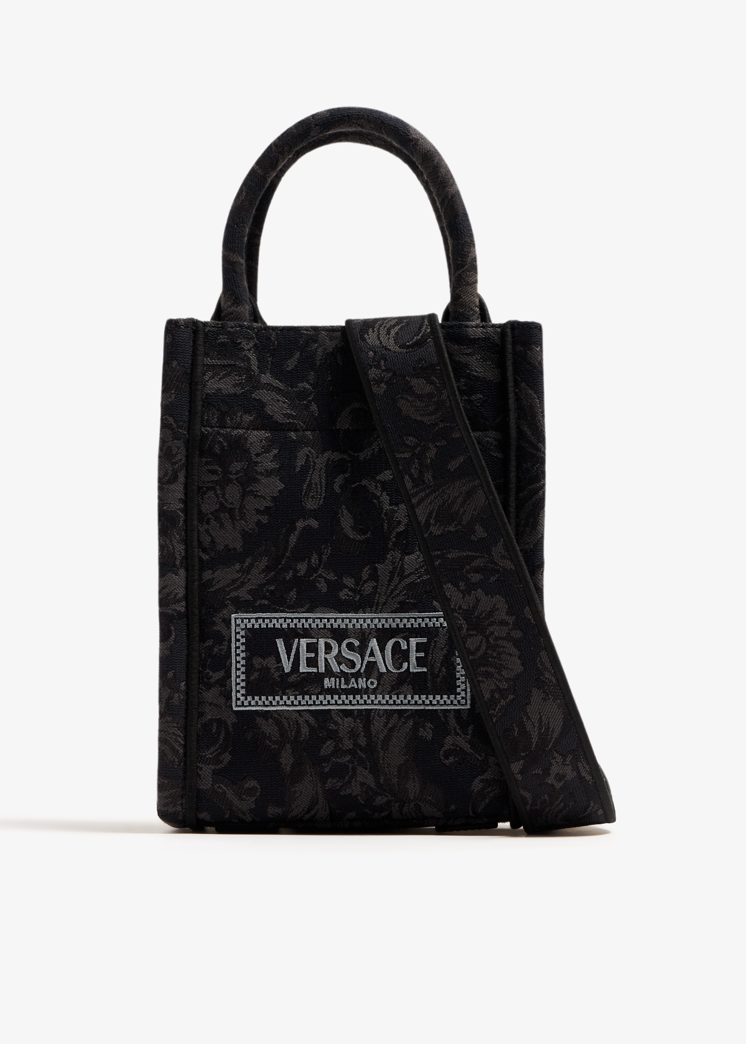 Versace Barocco Athena mini tote bag for Men - Black in UAE