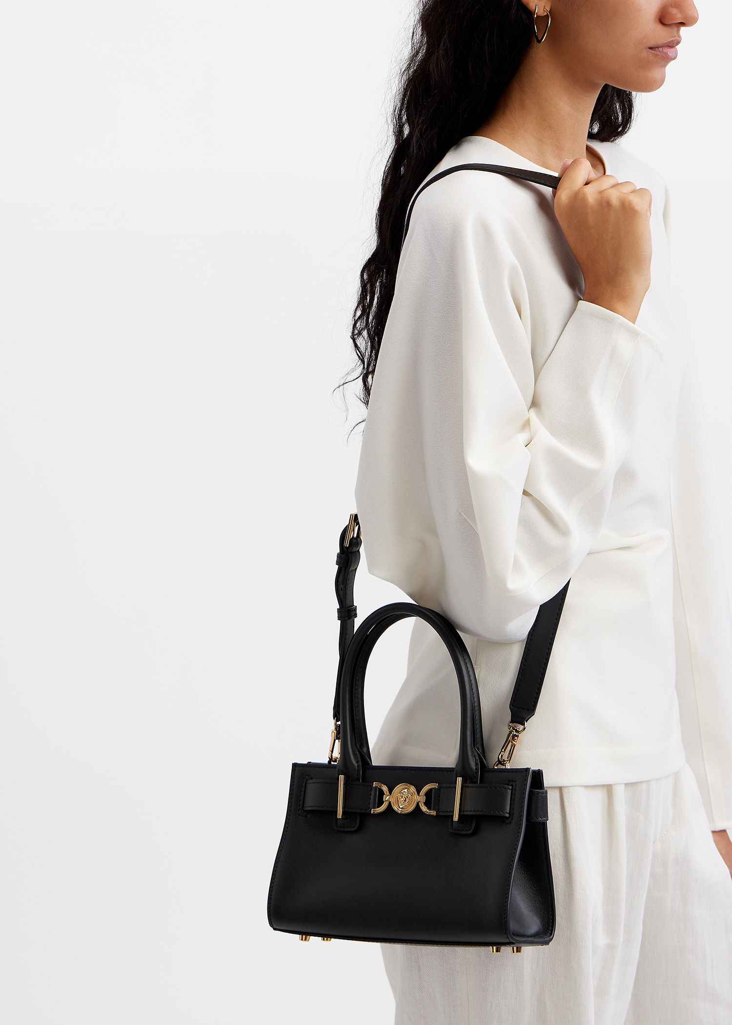VERSACE｜ (Medusa '95 Small Tote Bag (1013169 1A10795 1B Medusa '95 Small Tote Bag Black,Gold | VERSACE