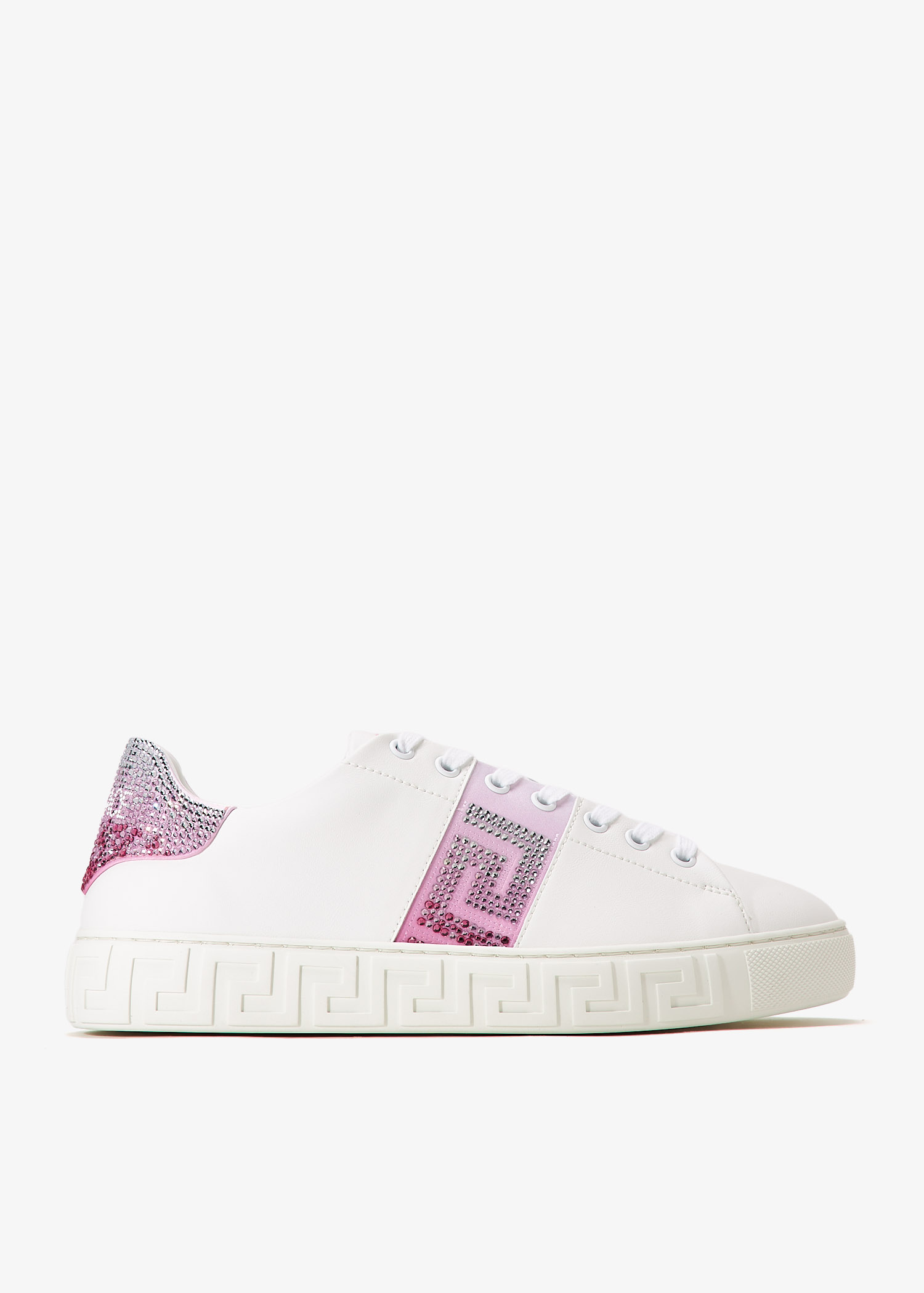 スニーカー VERSACE Women Sneakers 1013568 1A13518 2WL90 WHITE E PASTEL Versace Greca sneakers for Women - White in KSA | Level Shoes