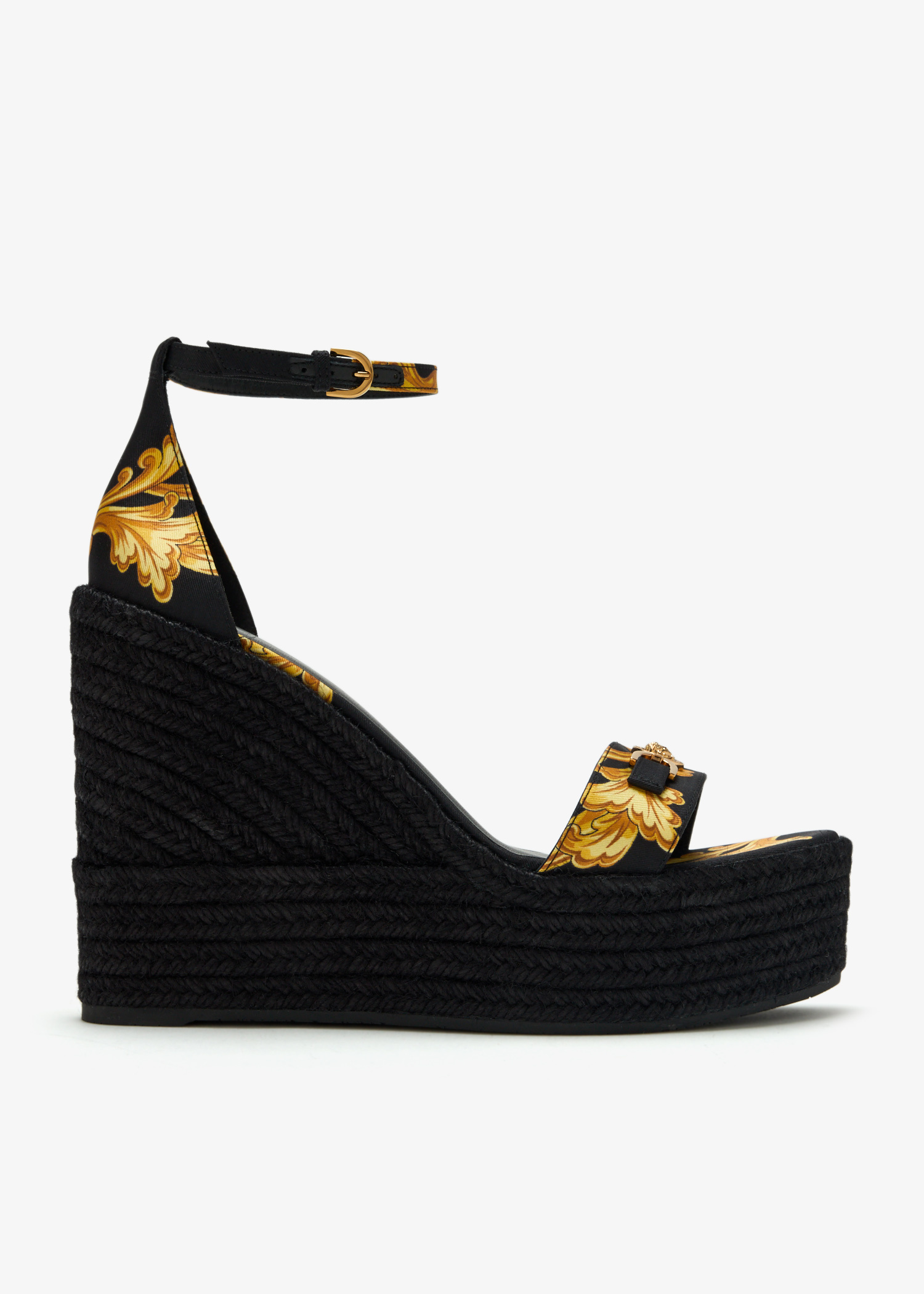 【送料&関税込】Versace Barocco Medusa 95 Wedge Sandals Barocco Medusa '95 Wedge Sandals 120 mm | VERSACE US