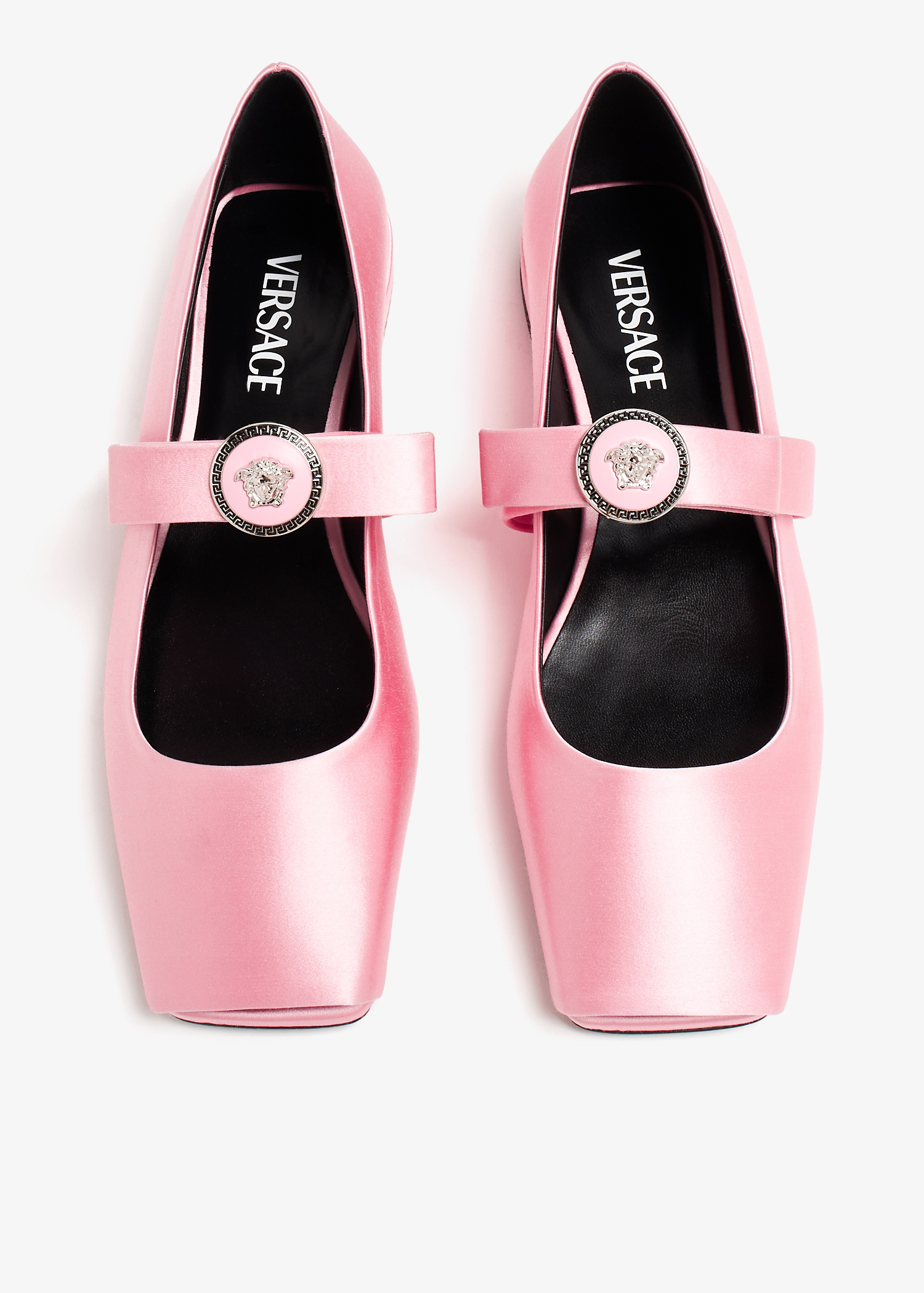 期間限定SALEVERSACE ジャンニリボン　オープントゥ バレリーナ Versace Gianni Ribbon open ballerinas for Women - Pink in USA