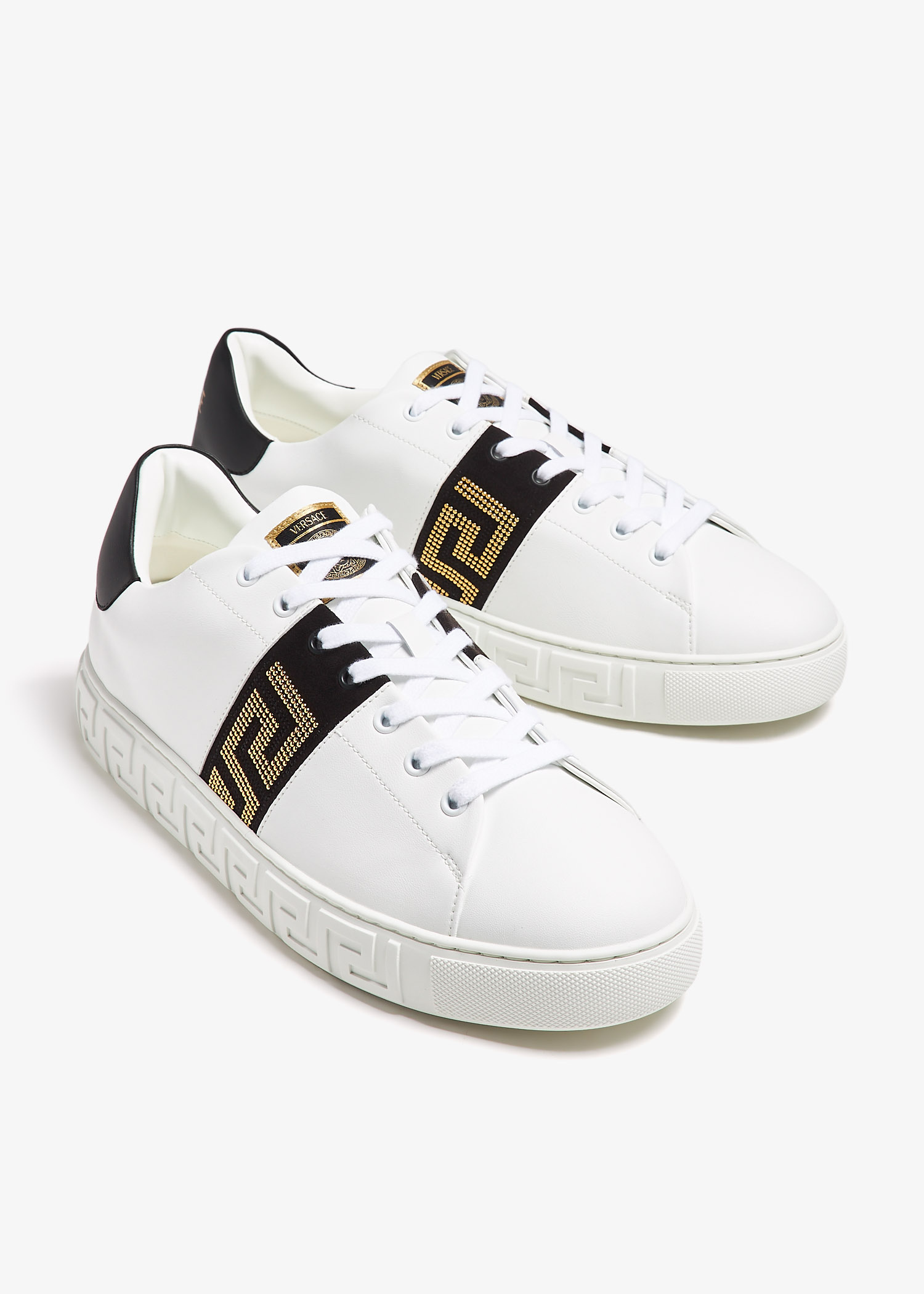 Versace Greca studded sneakers for Men - White in UAE