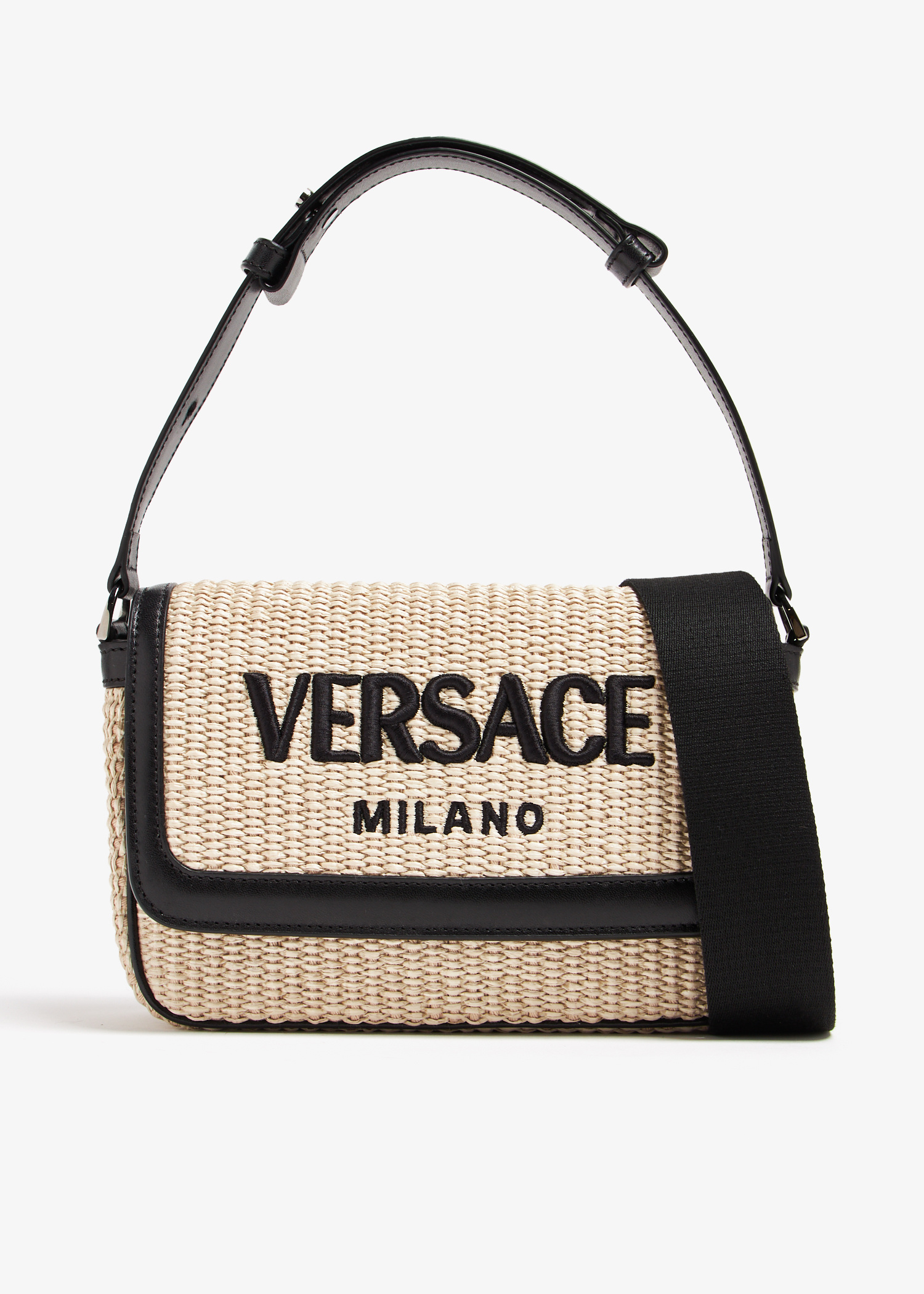 【送料&関税込】Versace Cappuccino Raffia Pouch Versace CAPPUCCINO RAFFIA CLUTCH - Handbags - BeyondStyle