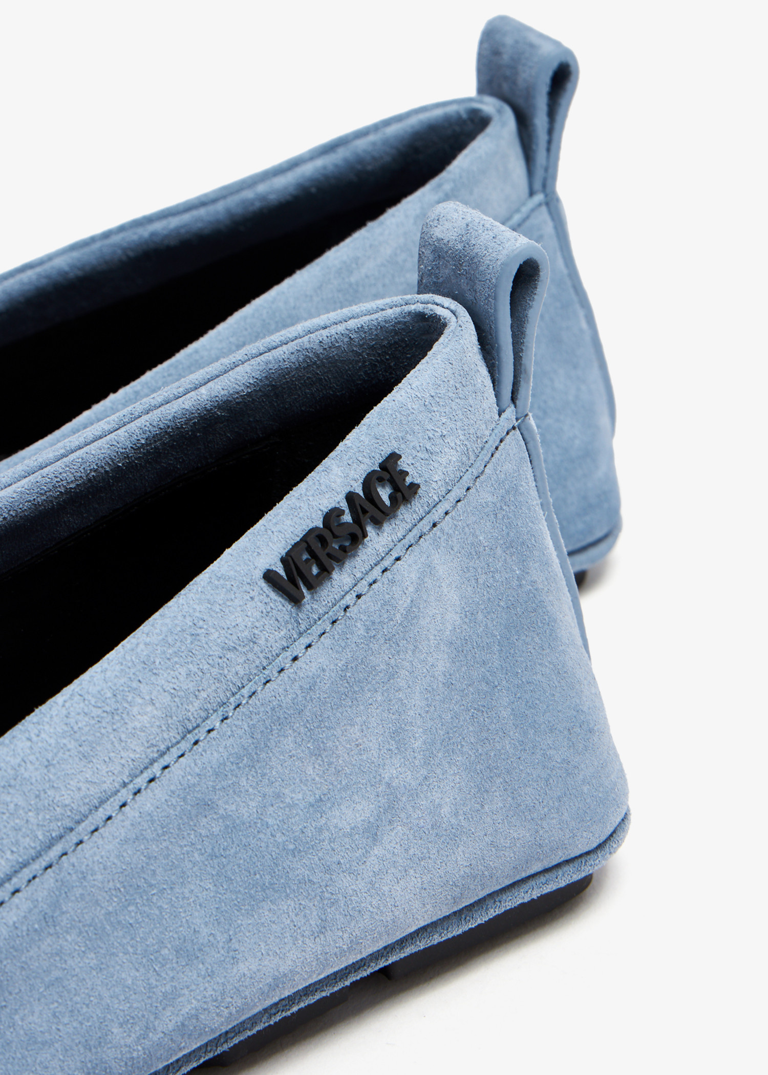 Versace Villa suede driver shoes for Men - Blue in USA  display picture 2