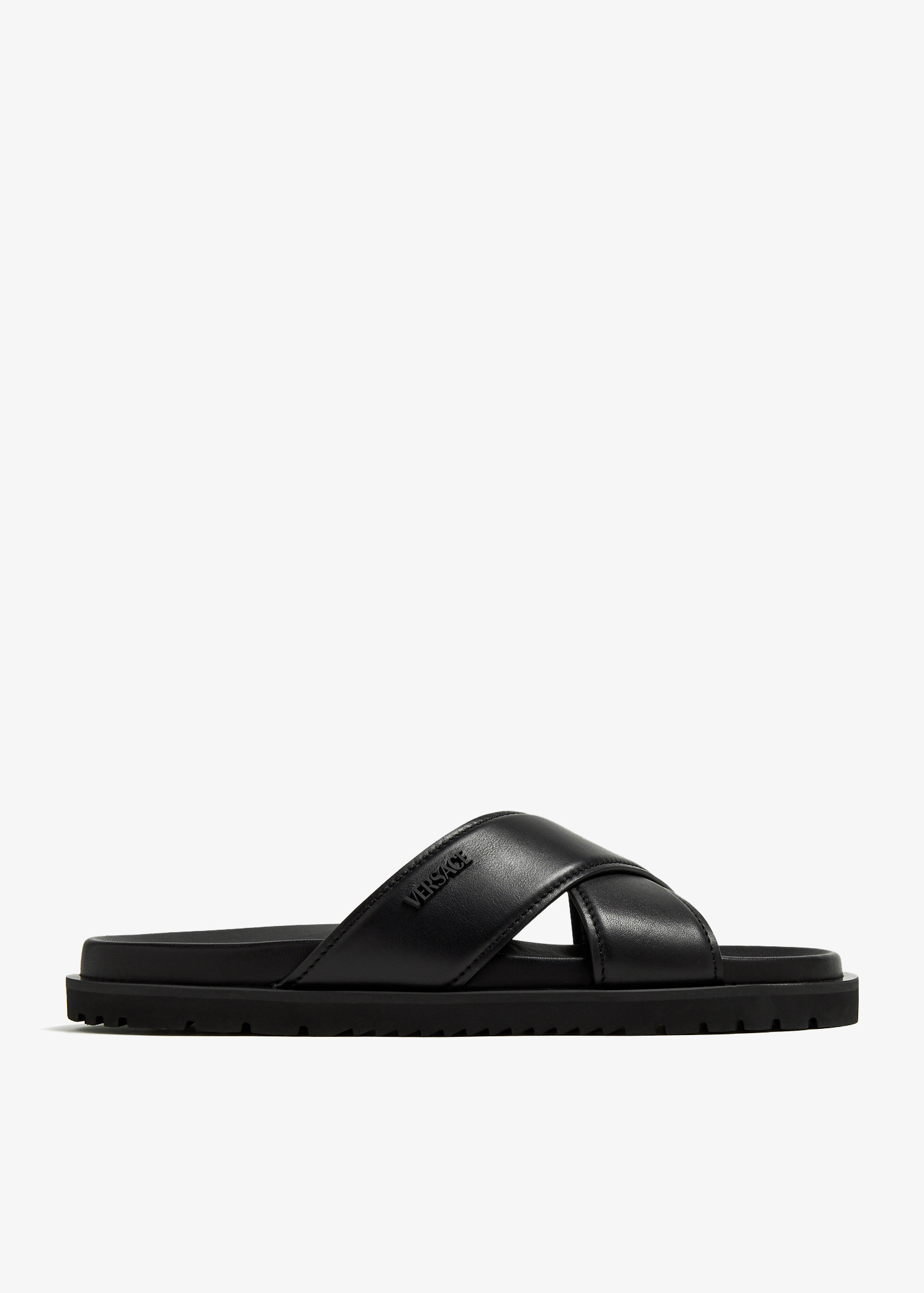 Versace Logo sandals for Men - Black in USA | Level Shoes
