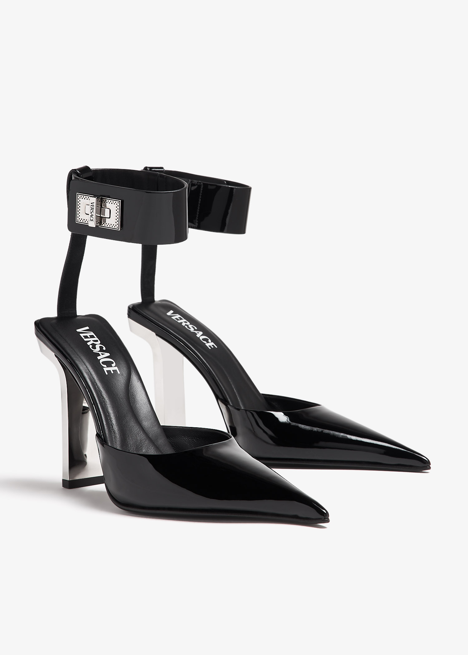 VERSACE クレカホタハイカットフリフ AUD010501A10011 A1008 Versace Slice slingback pumps for Women - Black in UAE