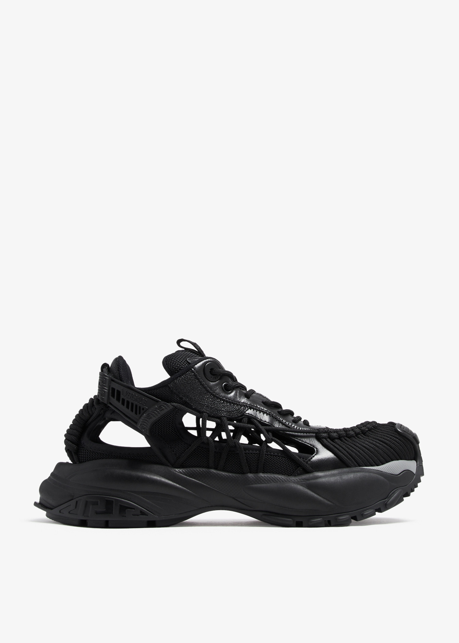 VERSACE ブラック レースアップ スニーカー Versace Versace Mercury sneakers for Women - Black in UAE | Level