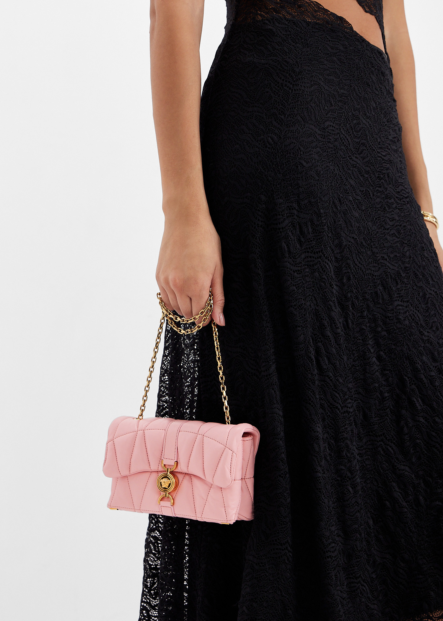 Versace Kleio quilted mini bag for Women - Pink in UAE