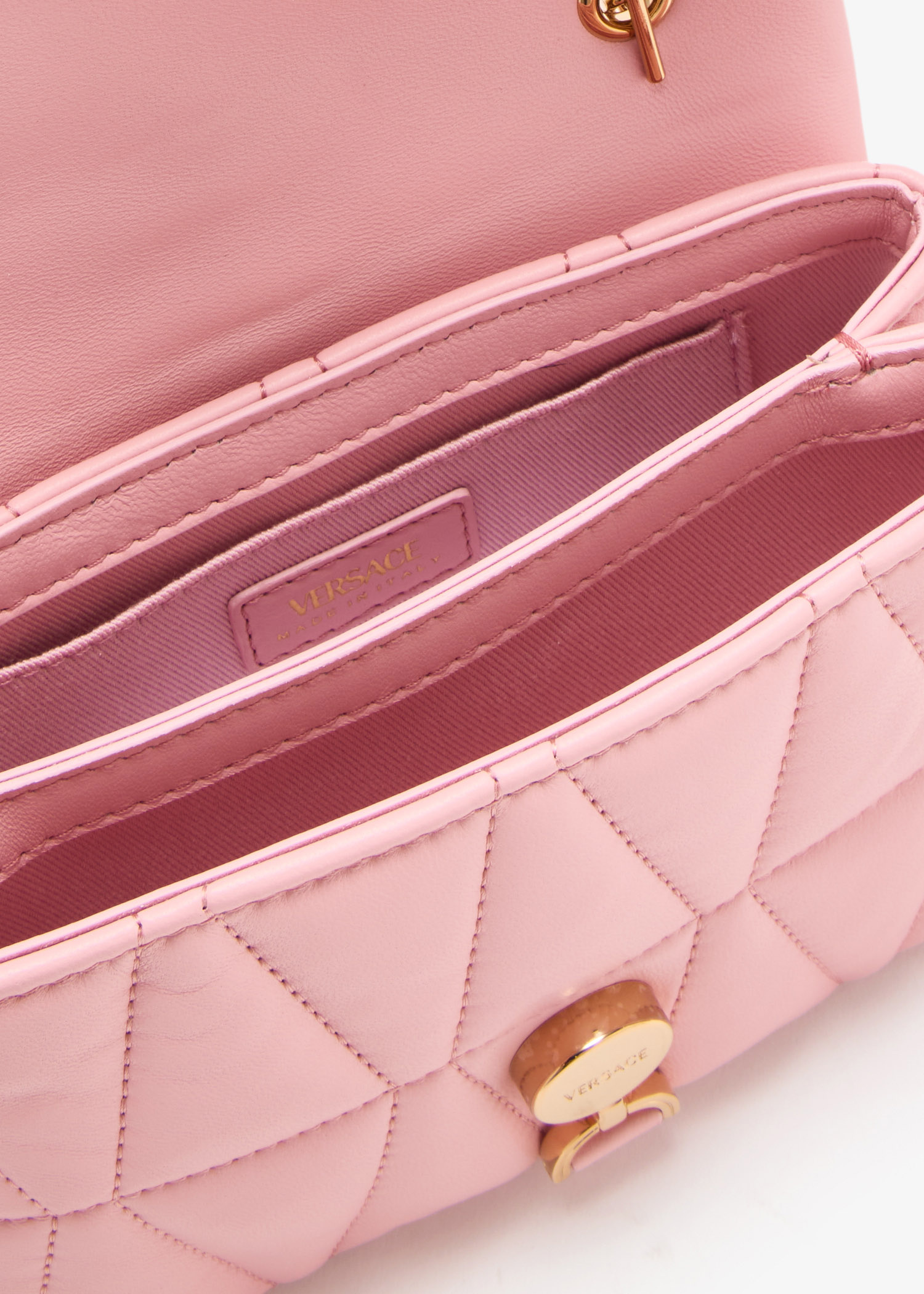 Versace Kleio quilted mini bag for Women - Pink in UAE