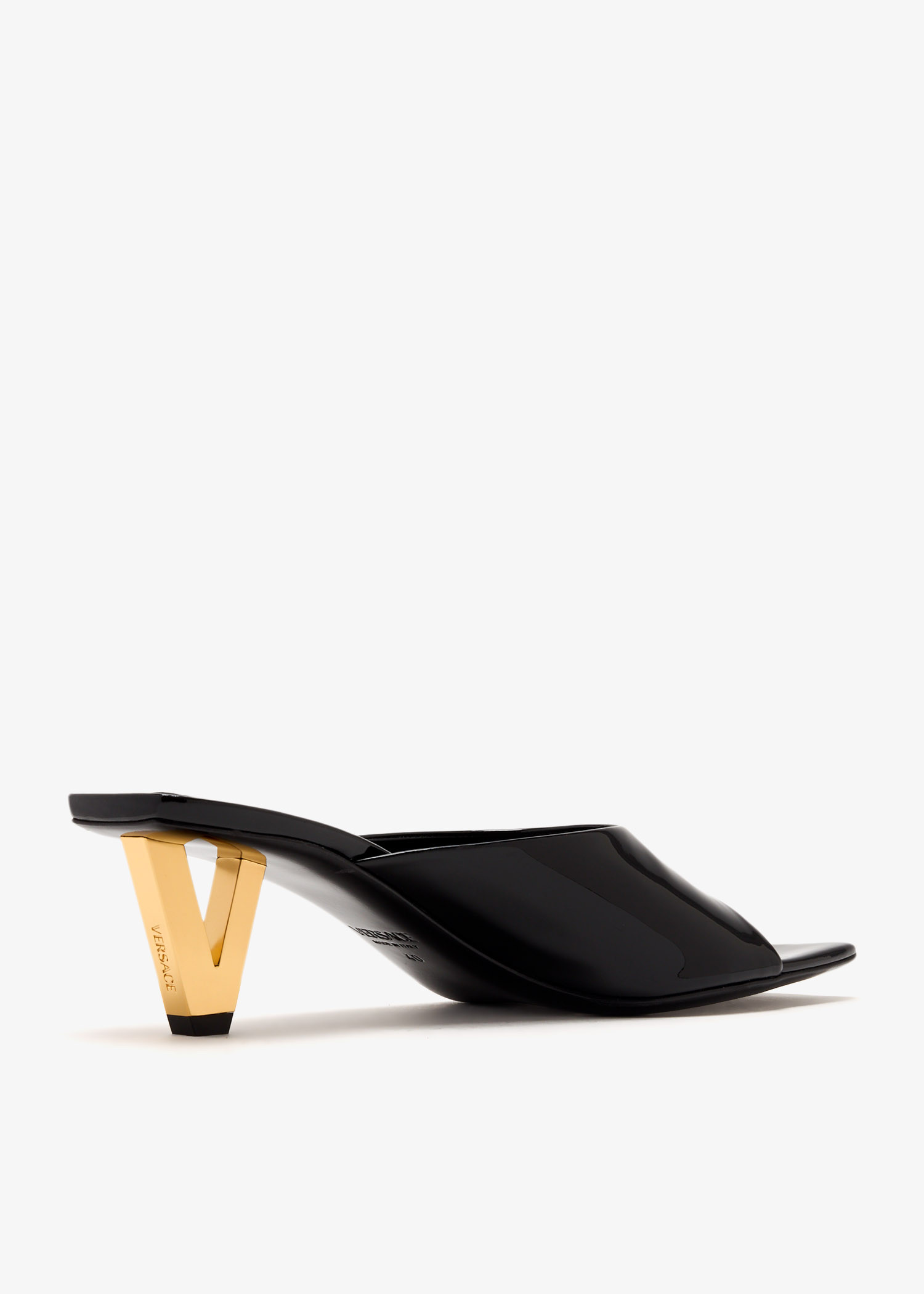Versace V2025 leather mules for Women - Black in UAE | Level