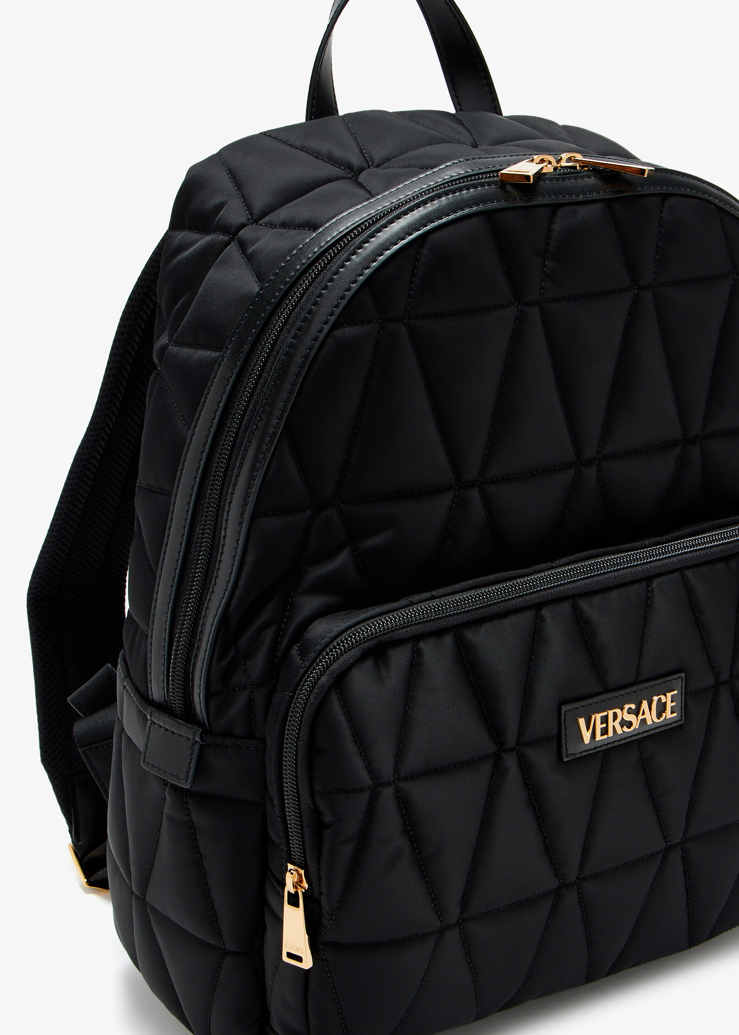 Versace Quilted backpack for Men - Black in USA | Level Shoes