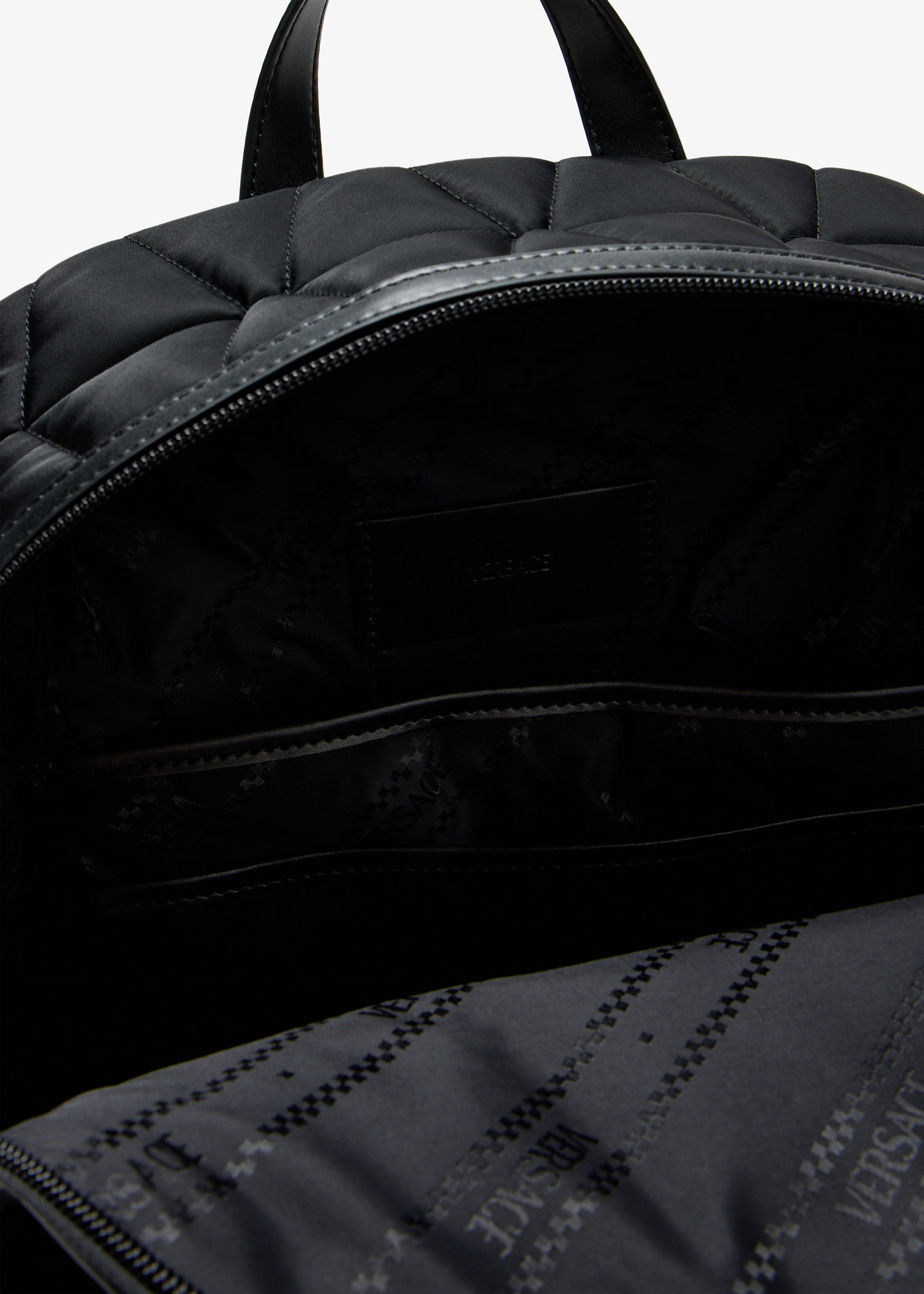 Versace Quilted backpack for Men - Black in UAE | Level Shoes