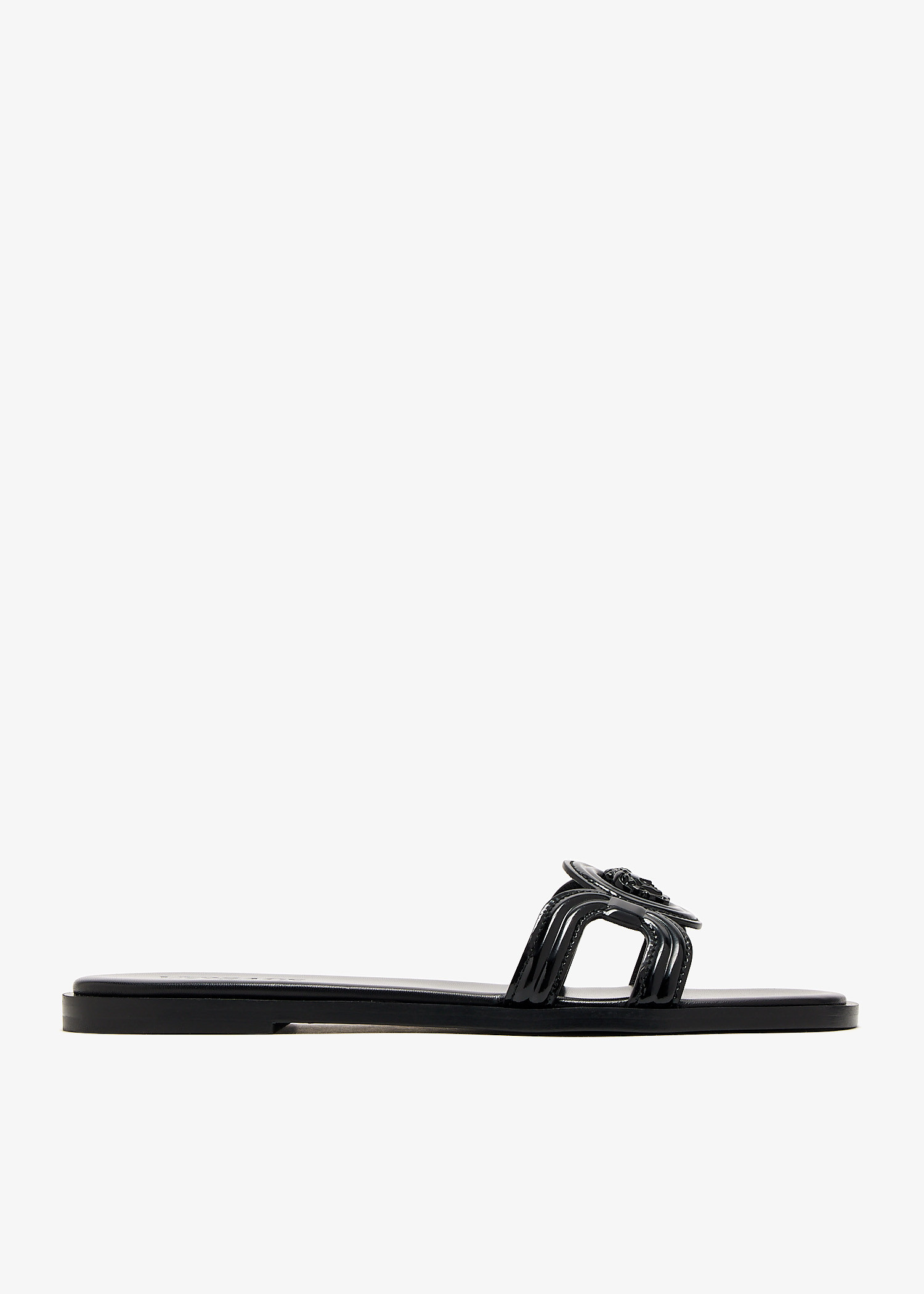 【関税＆送料込み】Versace Opera Sandals Baroque Buckle Sandals White,Print | VERSACE US
