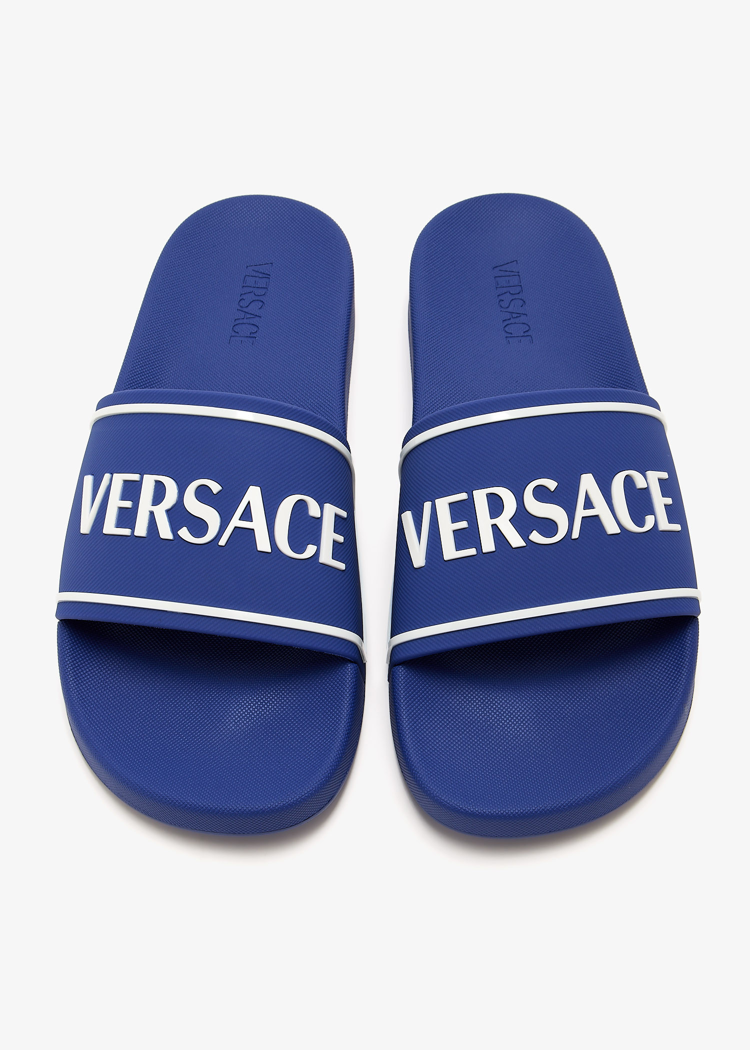【関税＆送料込み】Versace Slide Con Logo Stampato Logo Slides Black,Print | VERSACE US