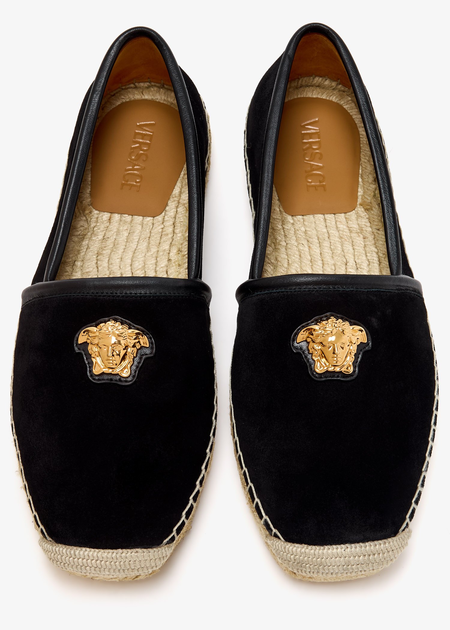 New Men’s Versace Espadrilles Tessuto! Versace 120mm Medusa Suede Espadrilles | Neiman Marcus main image 2