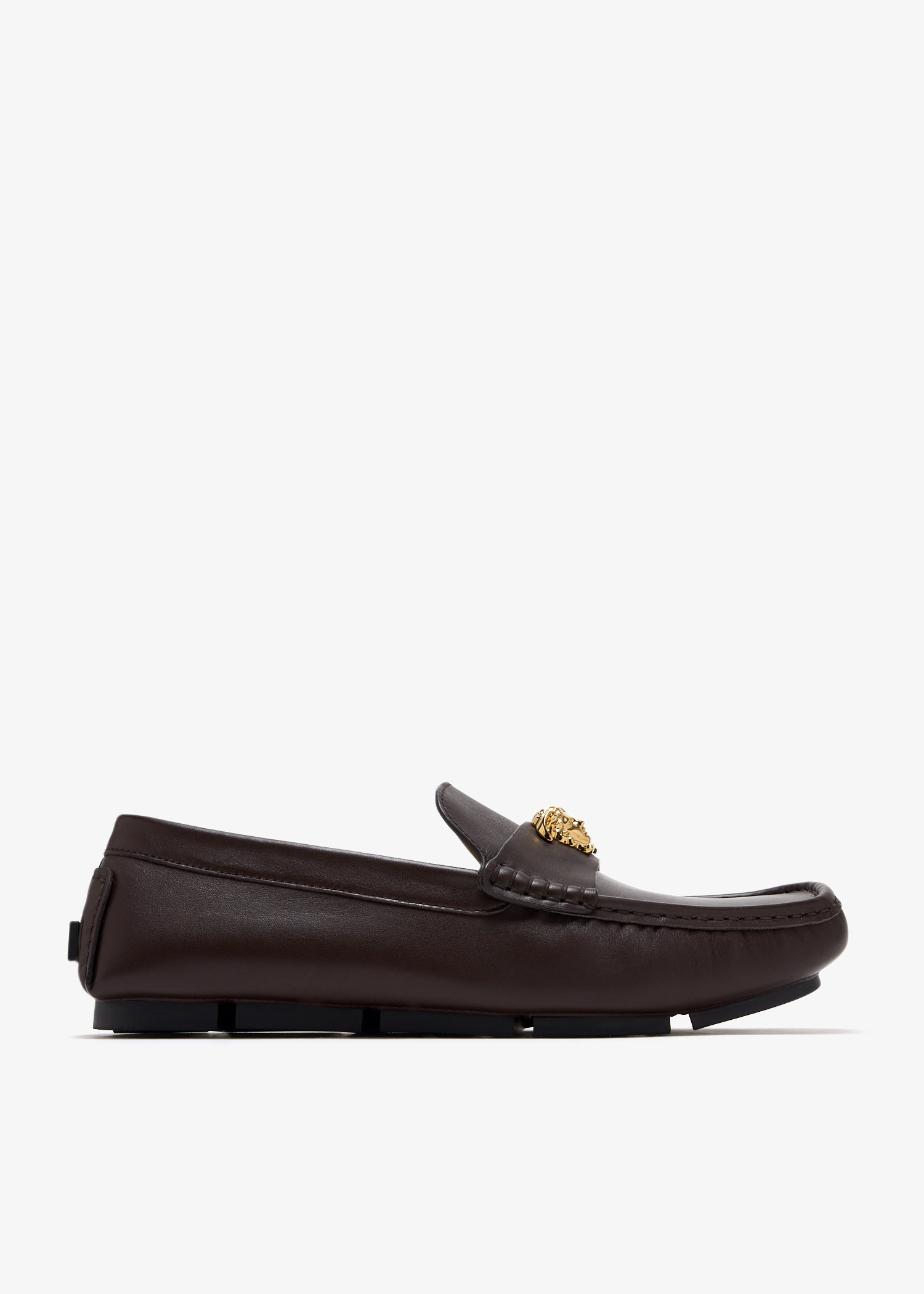 Versace La Medusa driver loafers for Men - Brown in USA | Level Shoes