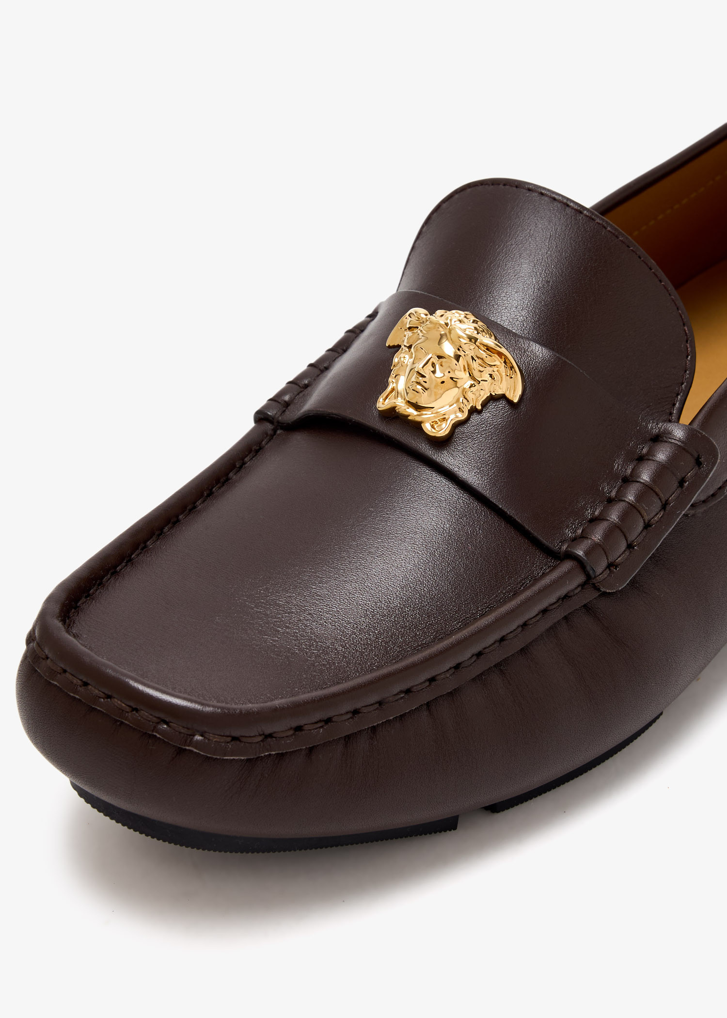 Versace La Medusa driver loafers for Men - Brown in KSA 