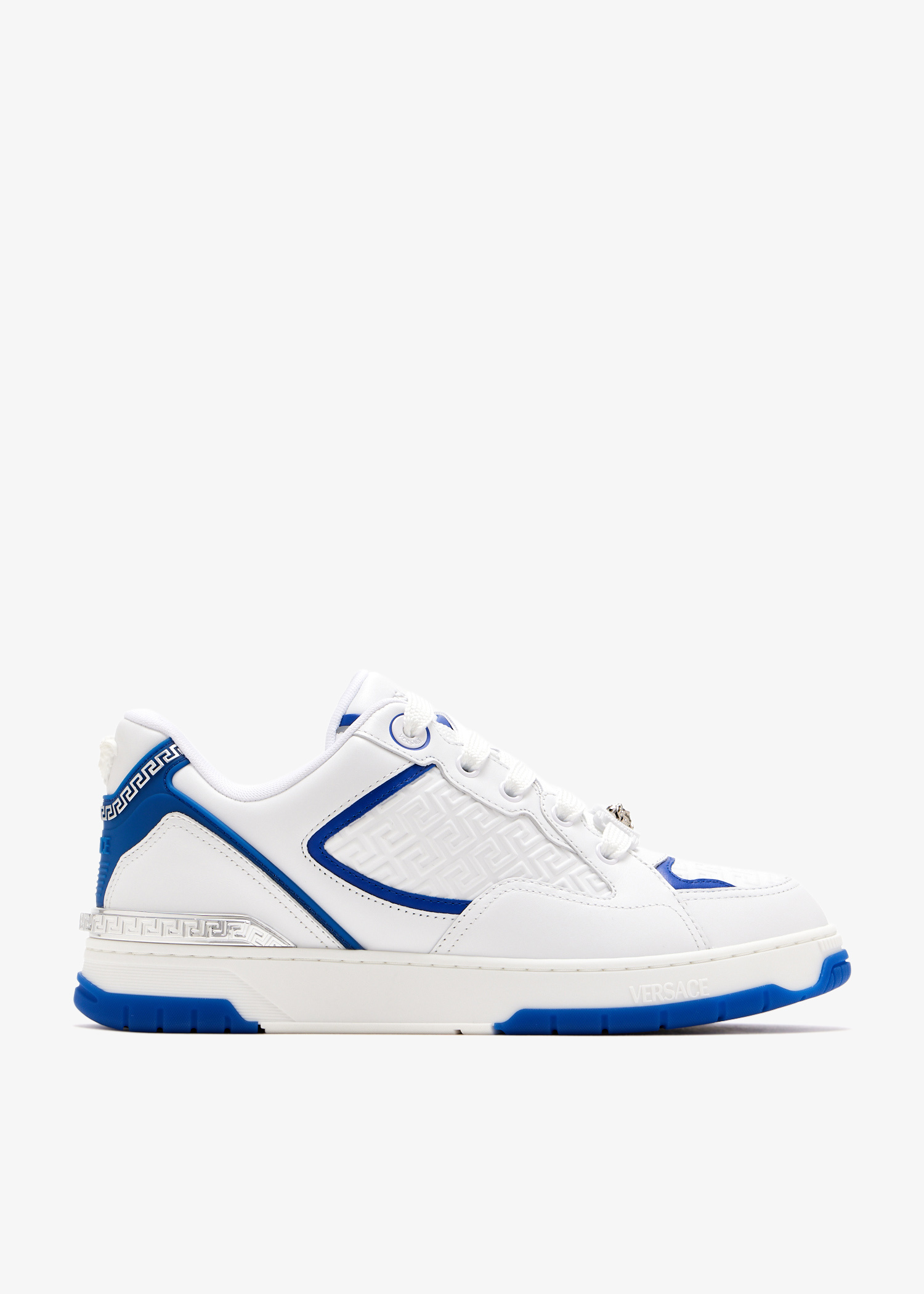 スニーカー VERSACE FW25 SNEAKER WITH GREEK (1020593 1A146152WY4P) Versace Greca sneakers for Men - White in UAE | Level Shoes