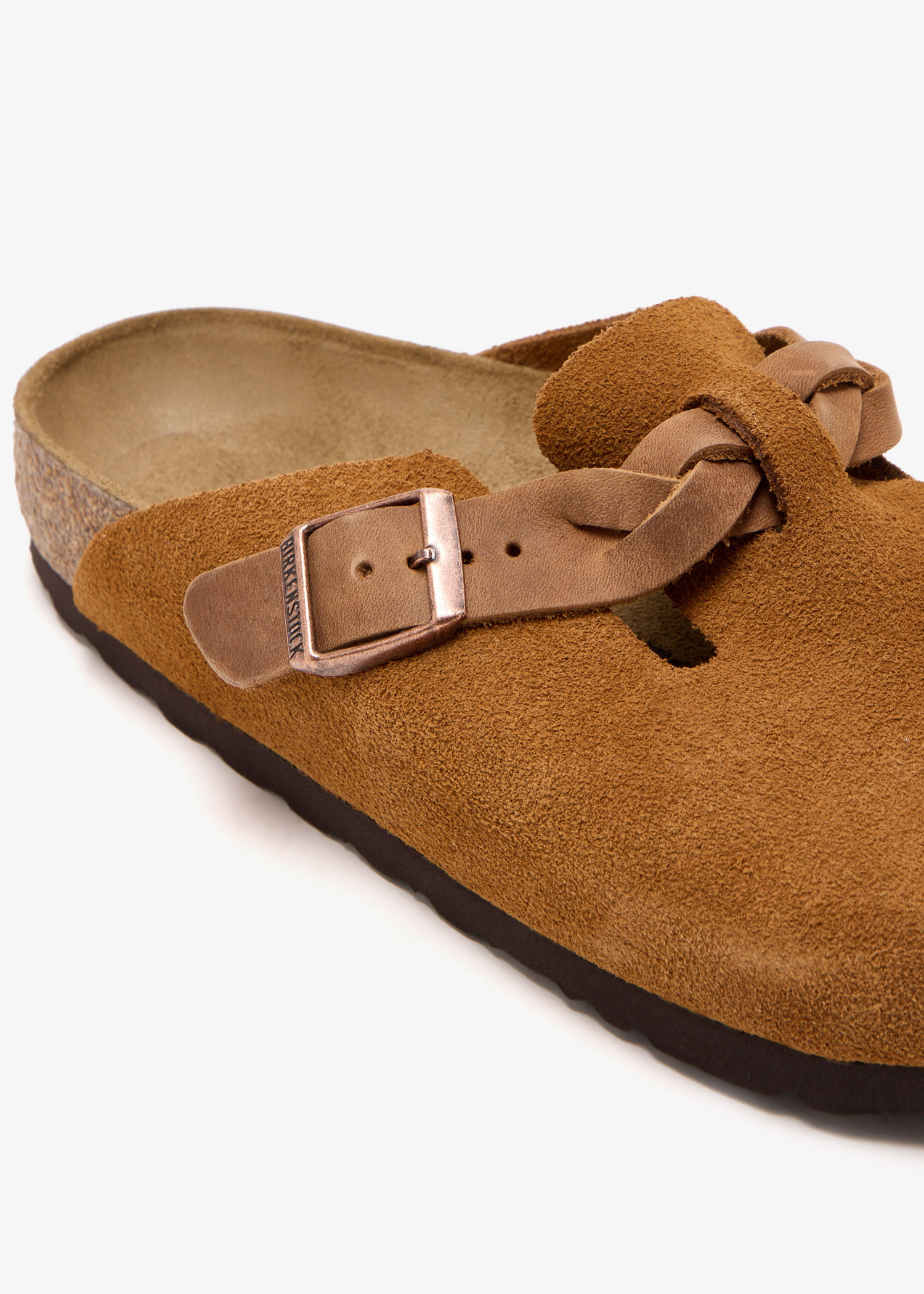 Birkenstock Boston Braided narrow-width clogs for Women - Brown in