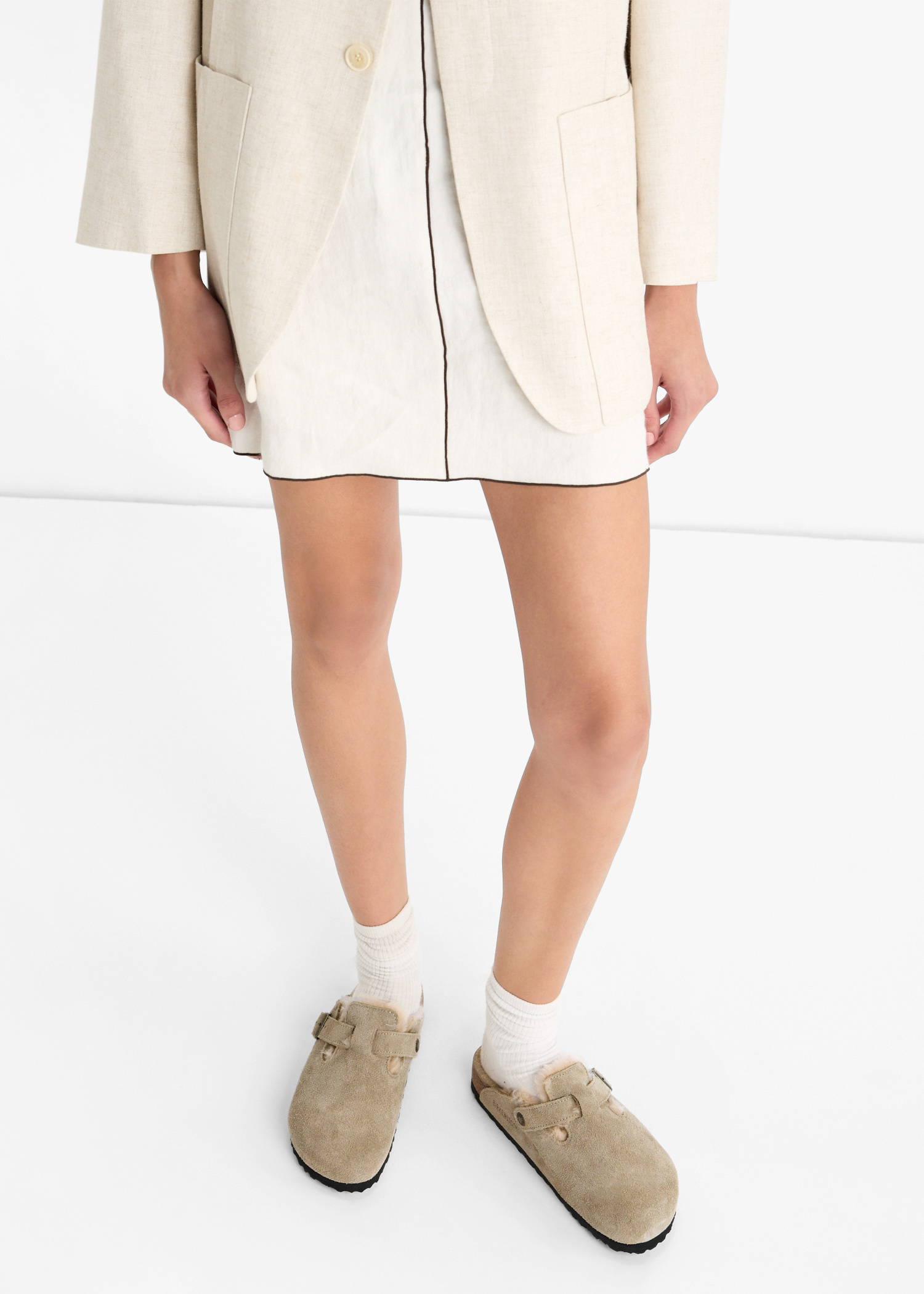 Birkenstock Boston Shearling narrow-width clogs for Women - Beige
