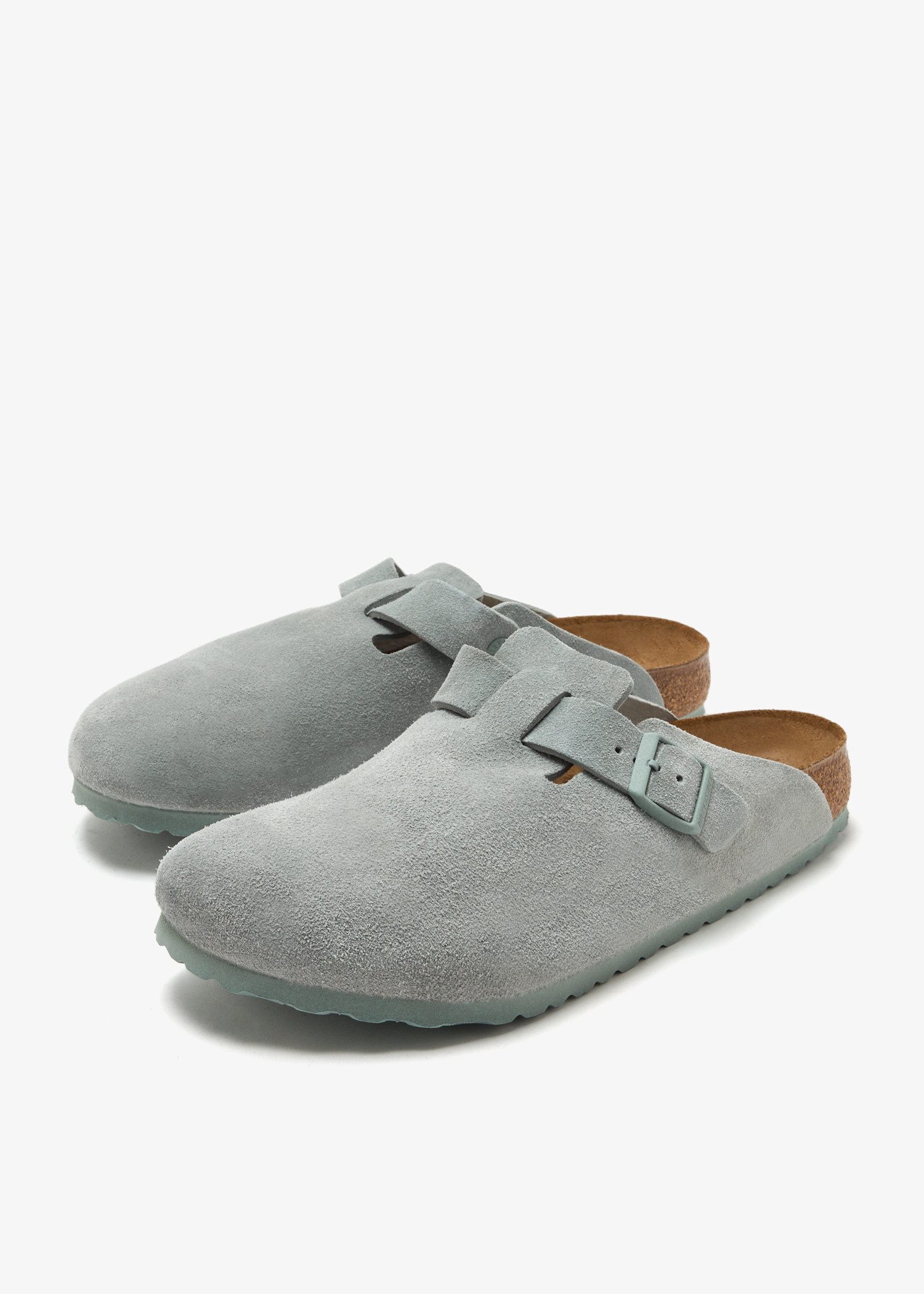 ♠️BIRKENSTOCK Boston グレー　スウェード Boston Suede Leather Velvet Grey | BIRKENSTOCK