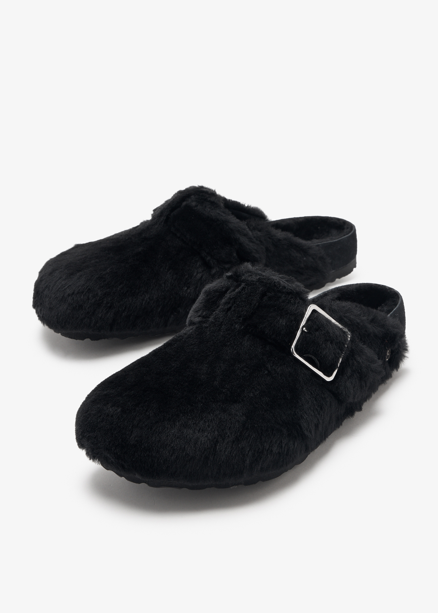 Birkenstock Boston 1774 Shearling clogs for Men - Black in