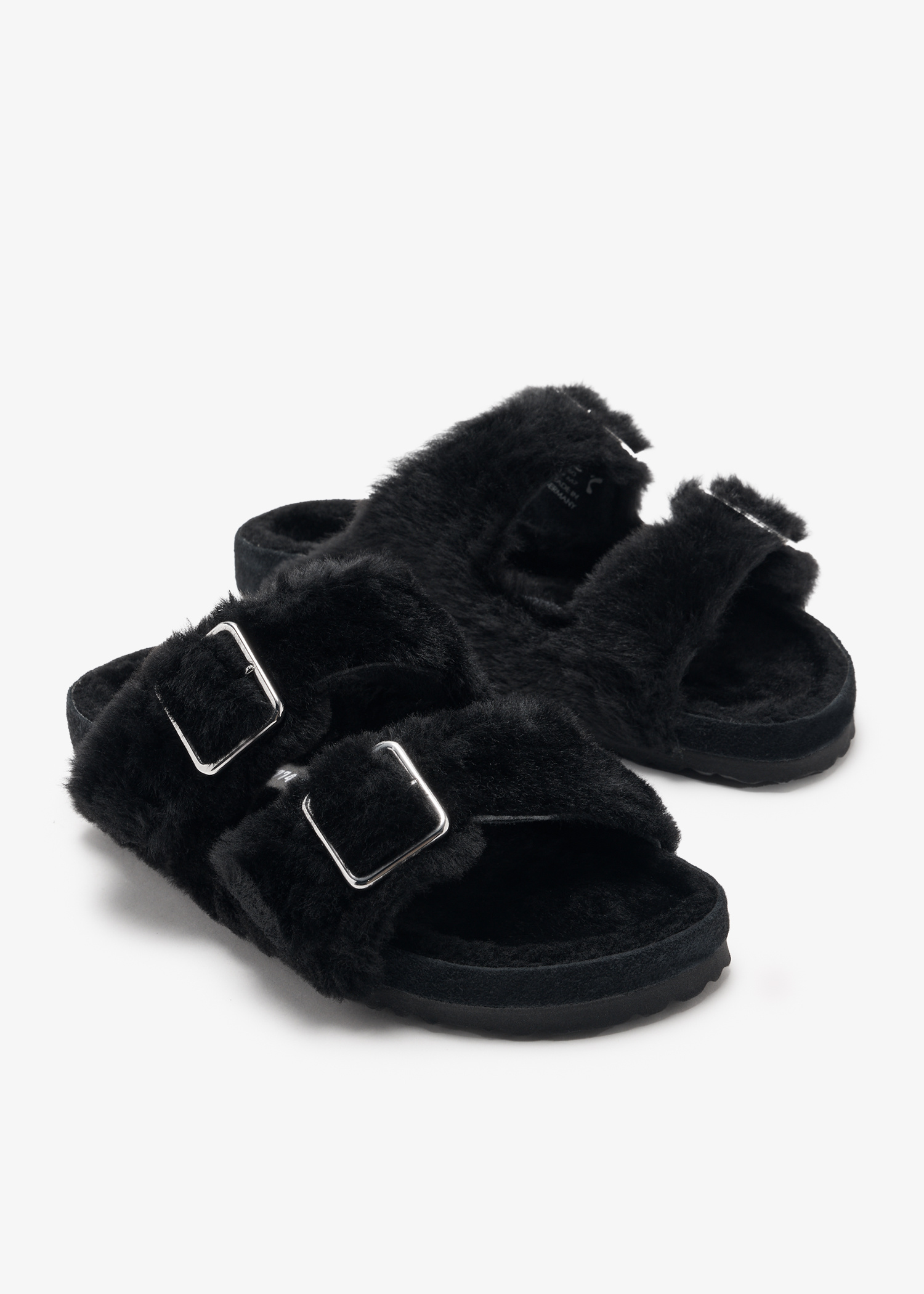 【Birkenstock】Arizona Lined 1774 Arizona 1774 shearling-lined suede sandals in green