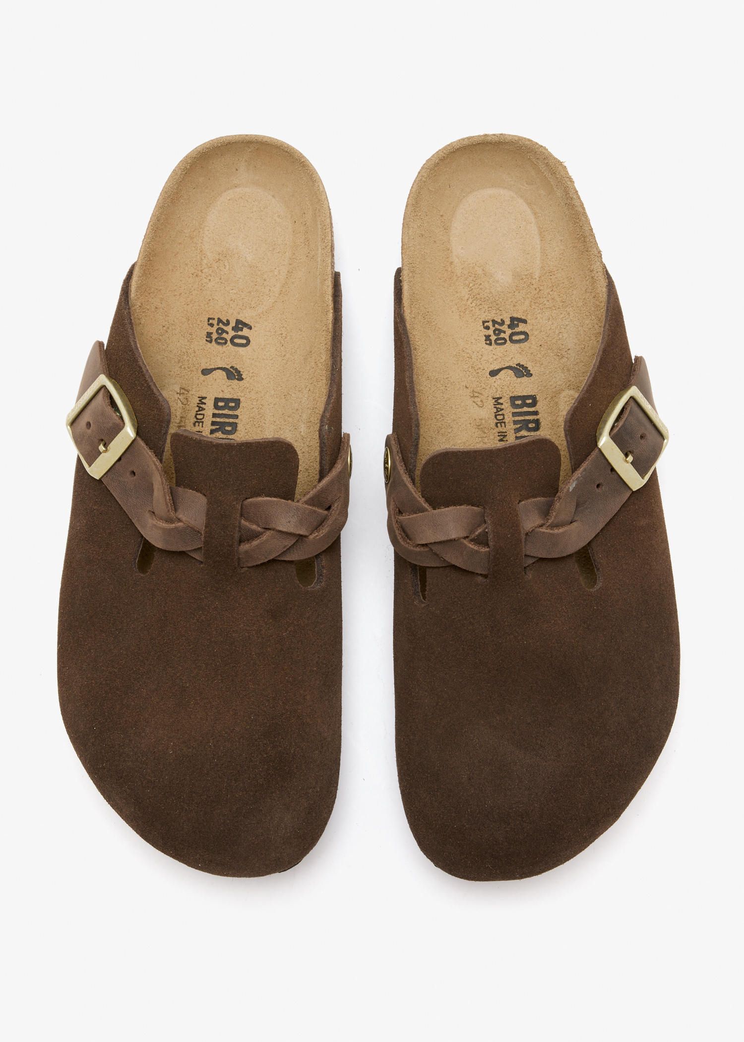 Birkenstock Boston Braided narrow-width clogs for Women - Brown in
