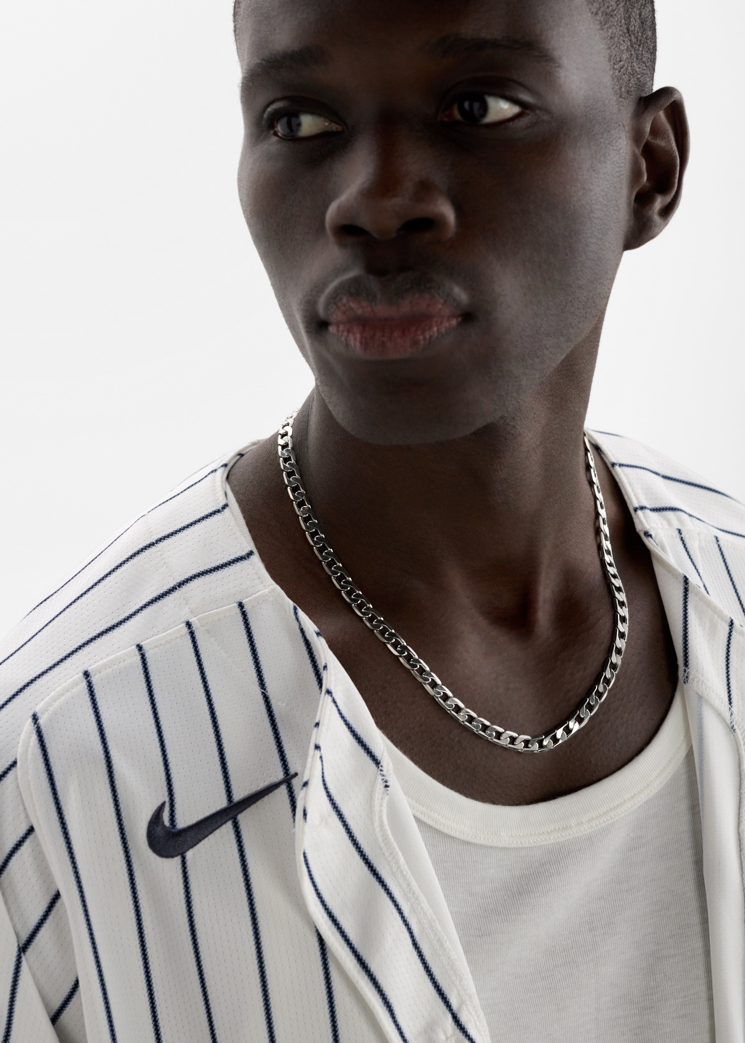 Twojeys Cuban chain for Men - Silver in Qatar | Level Shoes