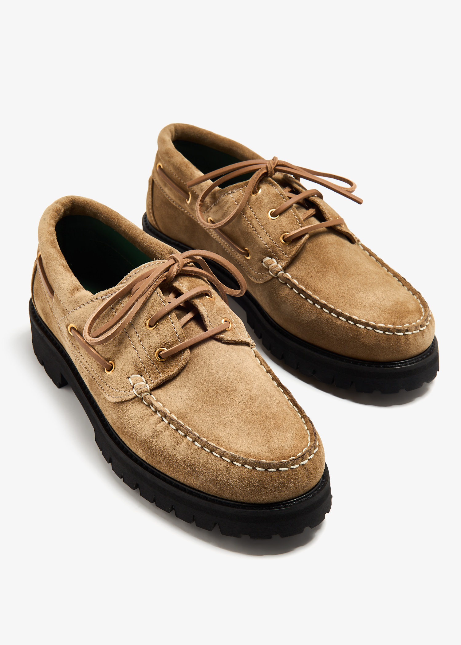 VINNY's Aztec boat shoes for Men - Beige in USA | Level Shoes