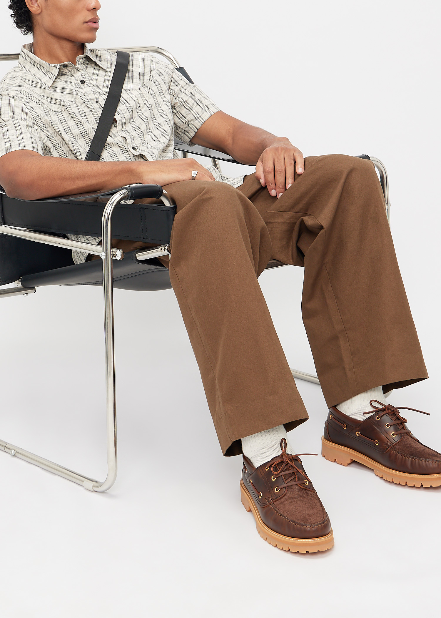 VINNY's Aztec boat shoes for Men - Brown in USA | Level Shoes