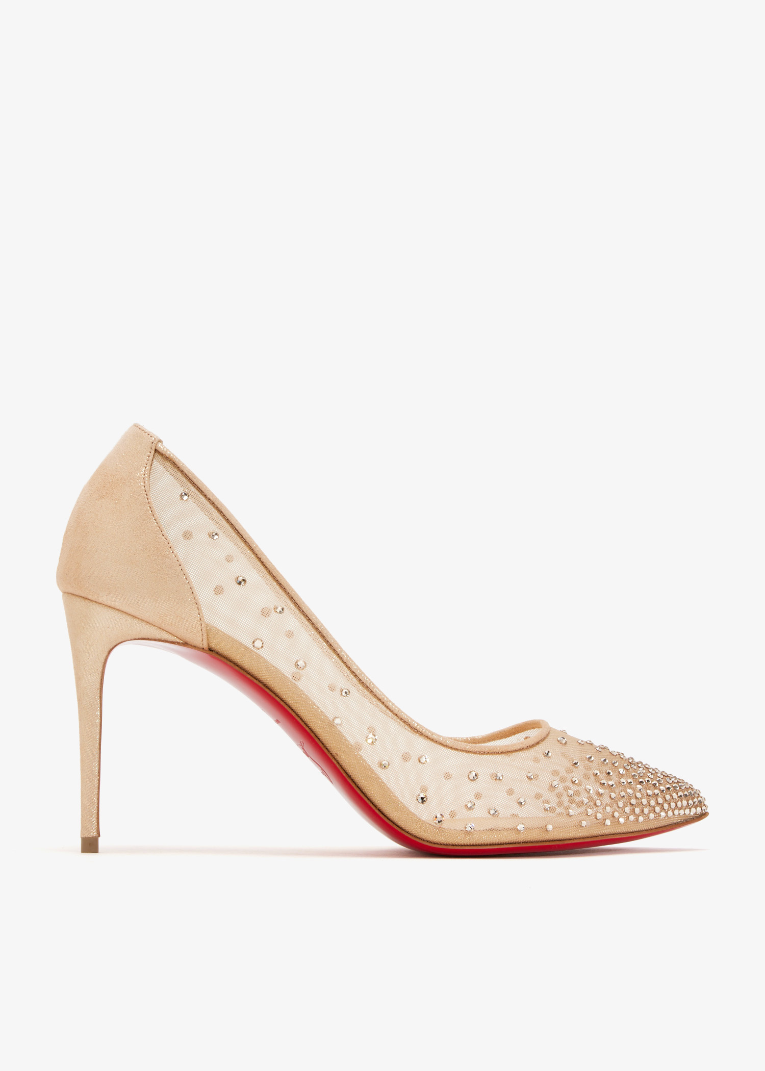 Christian Louboutin Follies strass 85 pumps for Women Beige in