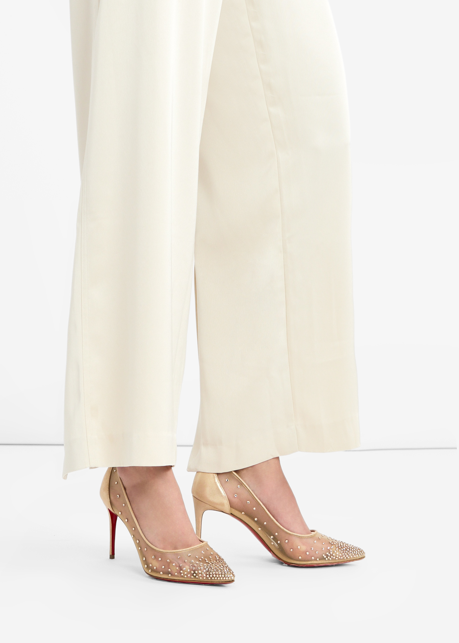 Christian Louboutin Follies Strass 85 pumps for Women - Beige in