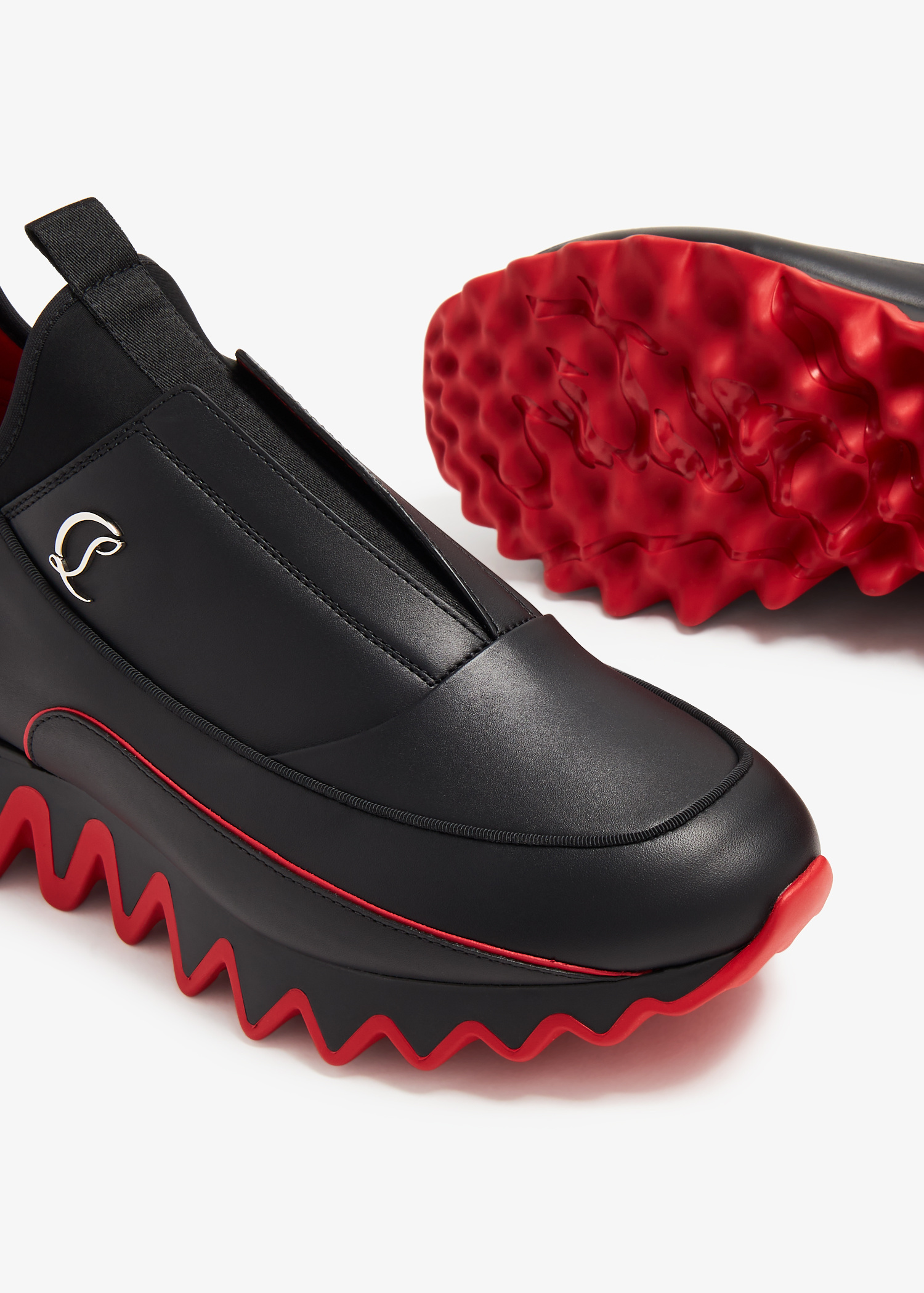 Christian Louboutin SHARKYLOUB SP Spikes Flat Leather Sneakers Shoes Mens Christian Louboutin SHARKYLOUB SP Spikes Flat Leather  main image 4