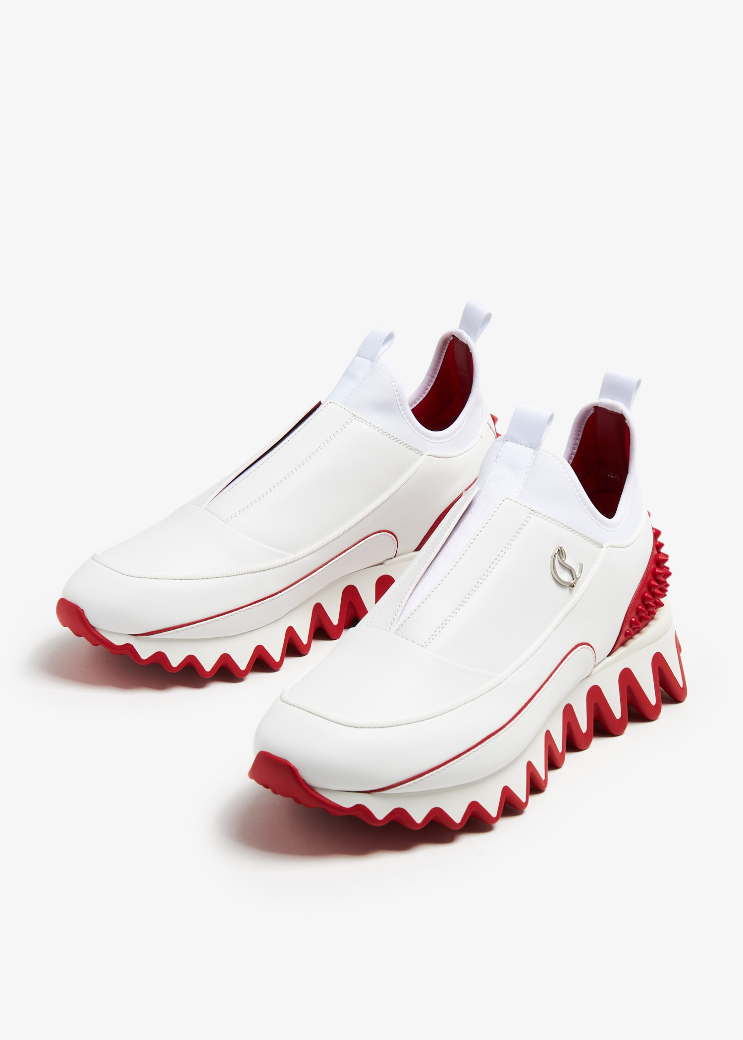 Christian Louboutin SHARKYLOUB SP Spikes Flat Leather Sneakers Shoes Mens Christian Louboutin SHARKYLOUB SP Spikes Flat Leather  main image 3