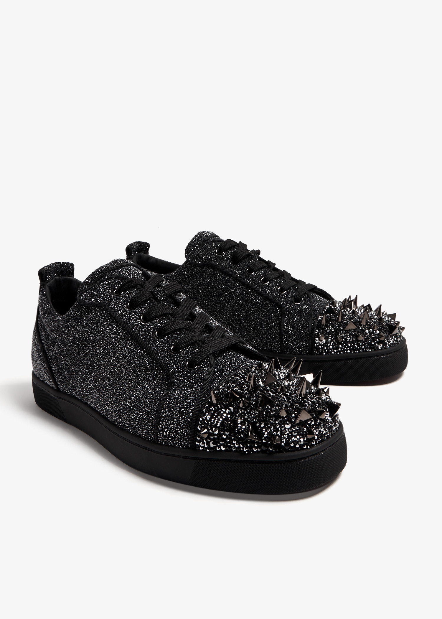 靴 Christian Louboutin Alpha Male P Strass CHRISTIAN LOUBOUTIN Suede Strass Mens Alpha Male Flat