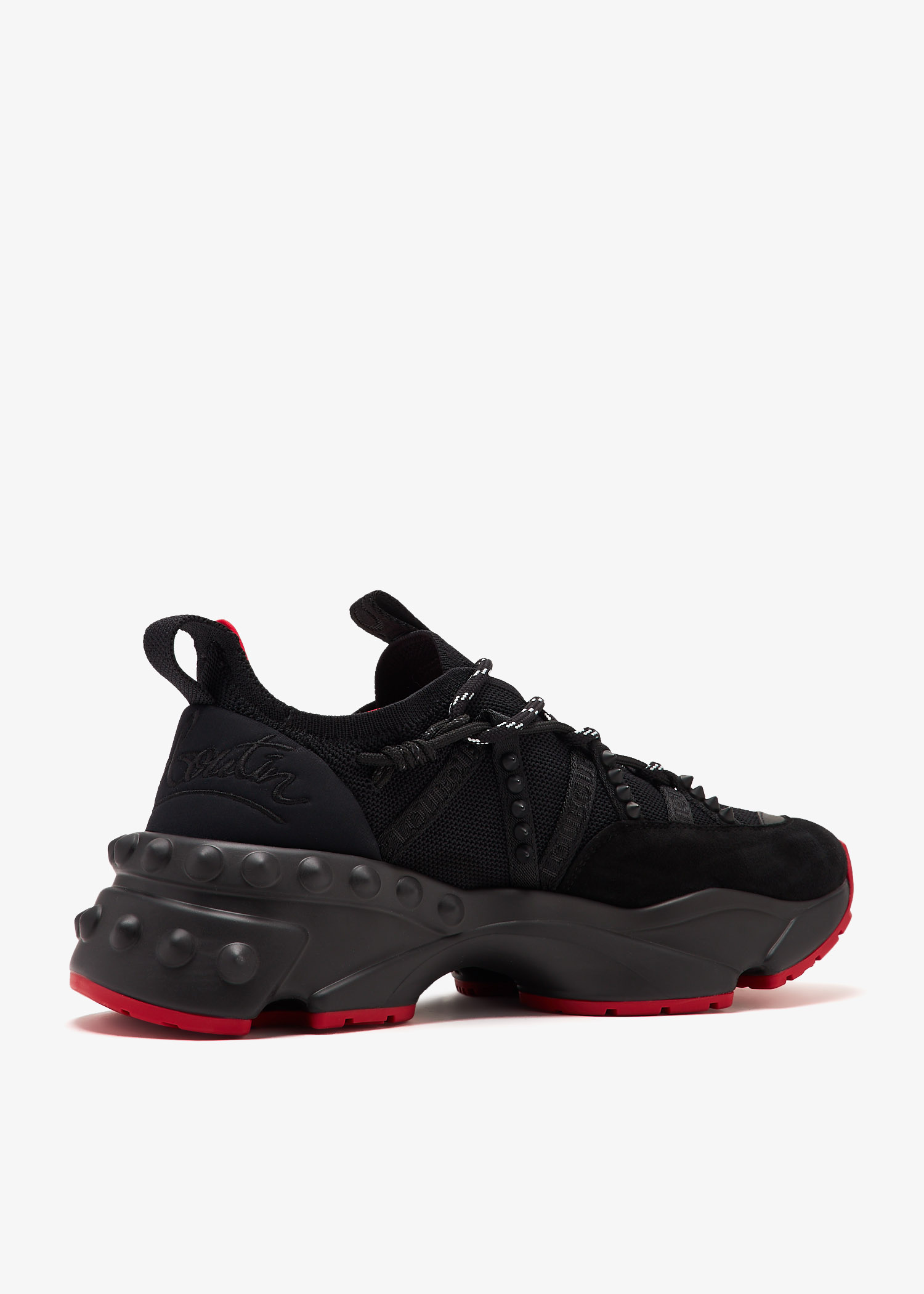 BRAND NEW! Christian Louboutin Black Suede Sneakers TrailnRun CHRISTIAN LOUBOUTIN Louis Junior Suede Sneakers for Men | MR  main image 3