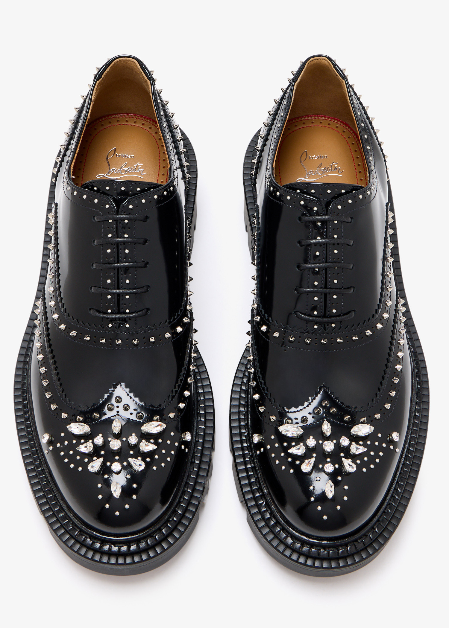 希少✨Christian Louboutin バスケットボール 23AW 展示会 Miss Z Suola Strass - 100 mm パンプス - パテントレザー