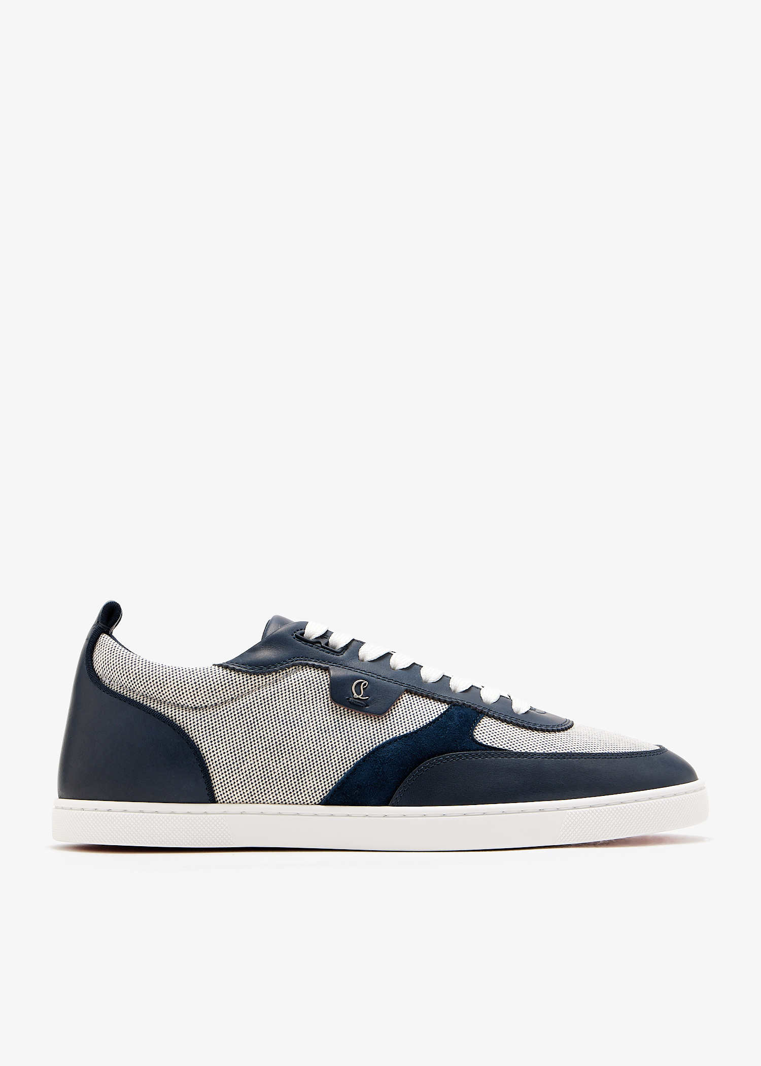 新作*Christian Louboutin*Tutti Rui レザースニーカー ブルー Tutti Rui leather-trimmed sneakers in blue - Christian