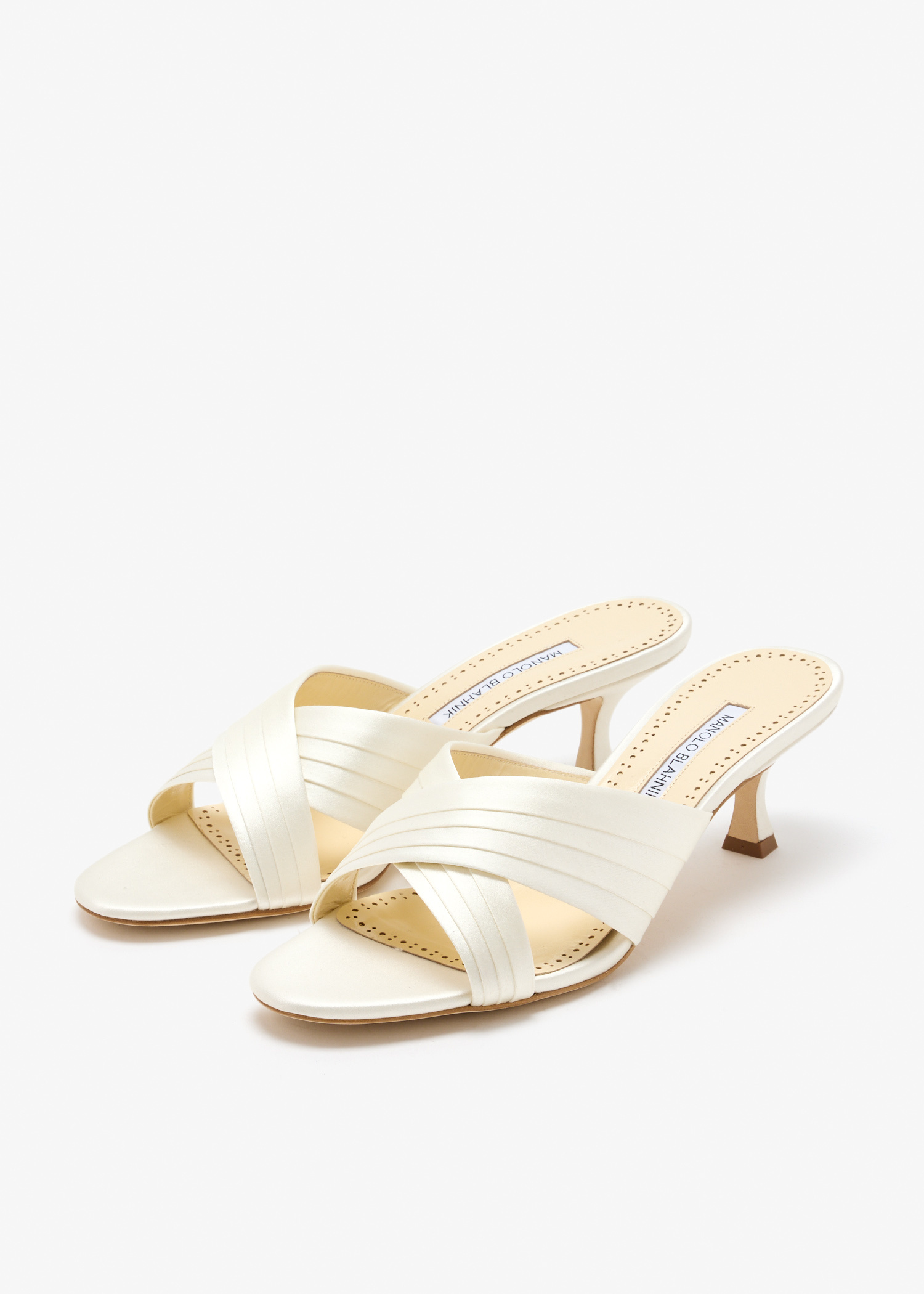 Manolo Blahnik Vieramul mules for Women - White in USA | Level Shoes