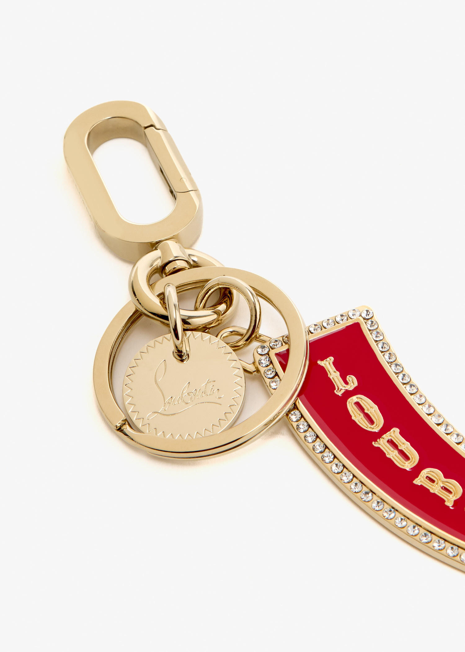 Christian Louboutin Circus Signpost keyring for Women - Gold in