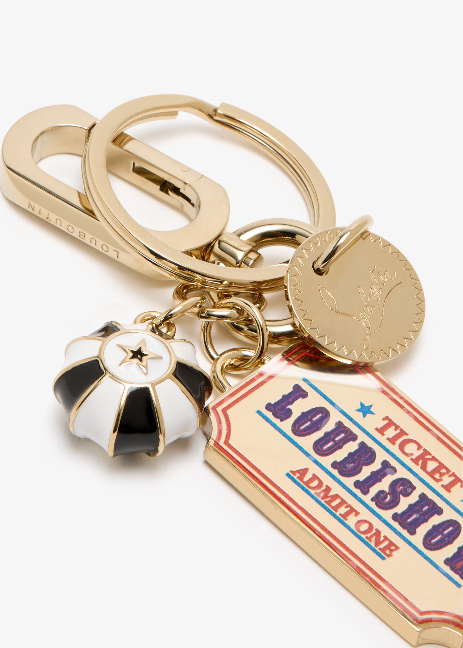 Christian Louboutin Circus Ticket keyring for Women - Gold in KSA