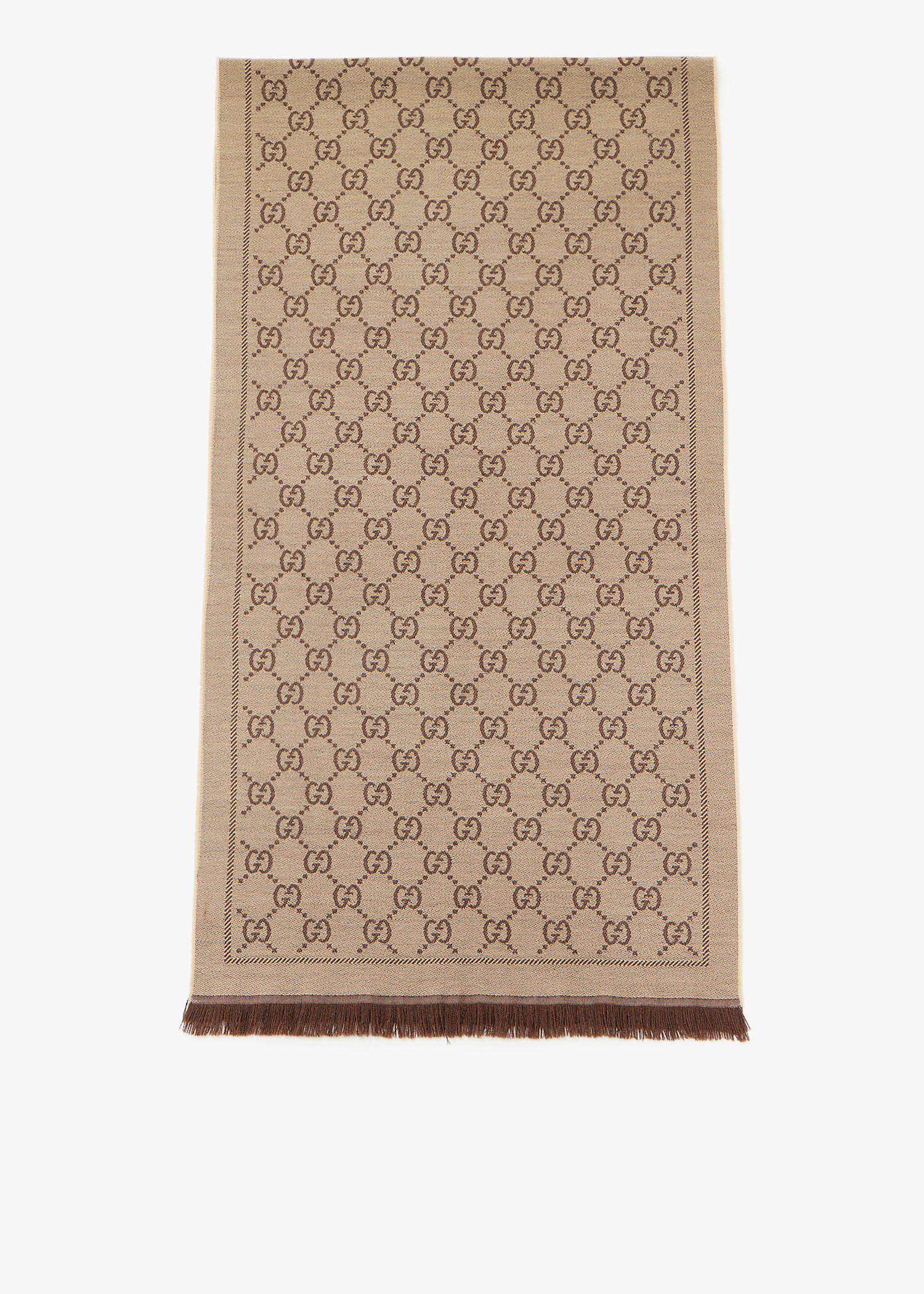 Gucci GG jacquard knit scarf for Women - Brown in KSA | Level Shoes