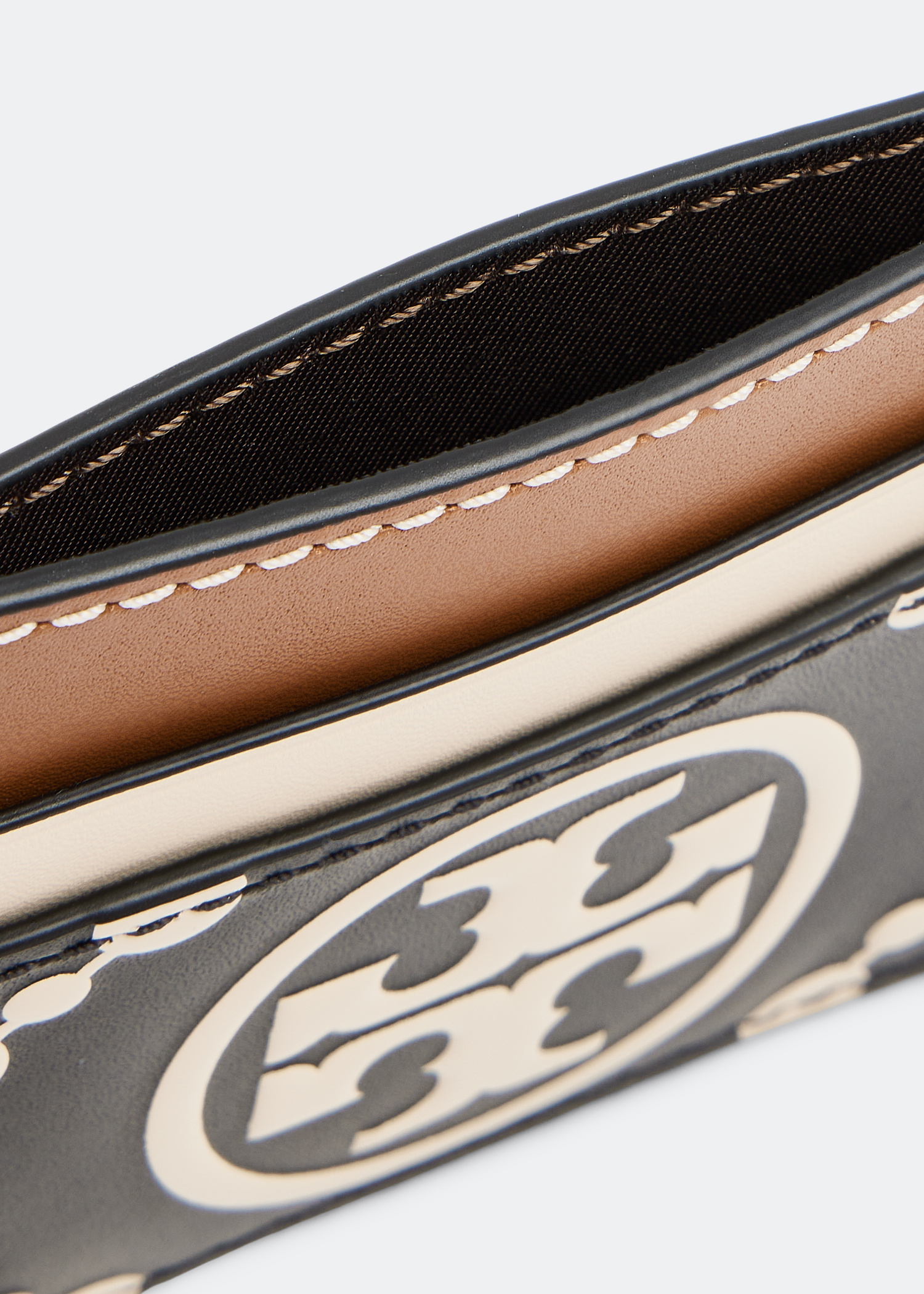 カードケース・名刺入れ Tory Burch 137135 T MONOGRAM CONTRAST EMBOSSED CARD CASE Tory Burch T Monogram card case for Women - Black in UAE