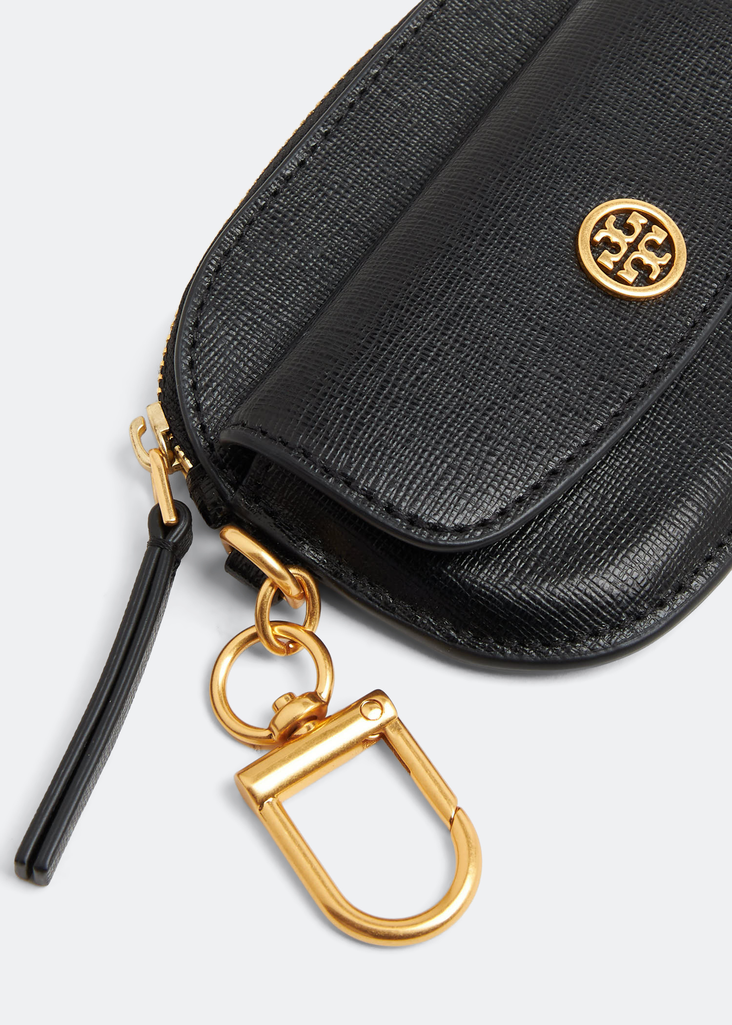 Tory Burch Robinson card case keyring for Women - Black in USA