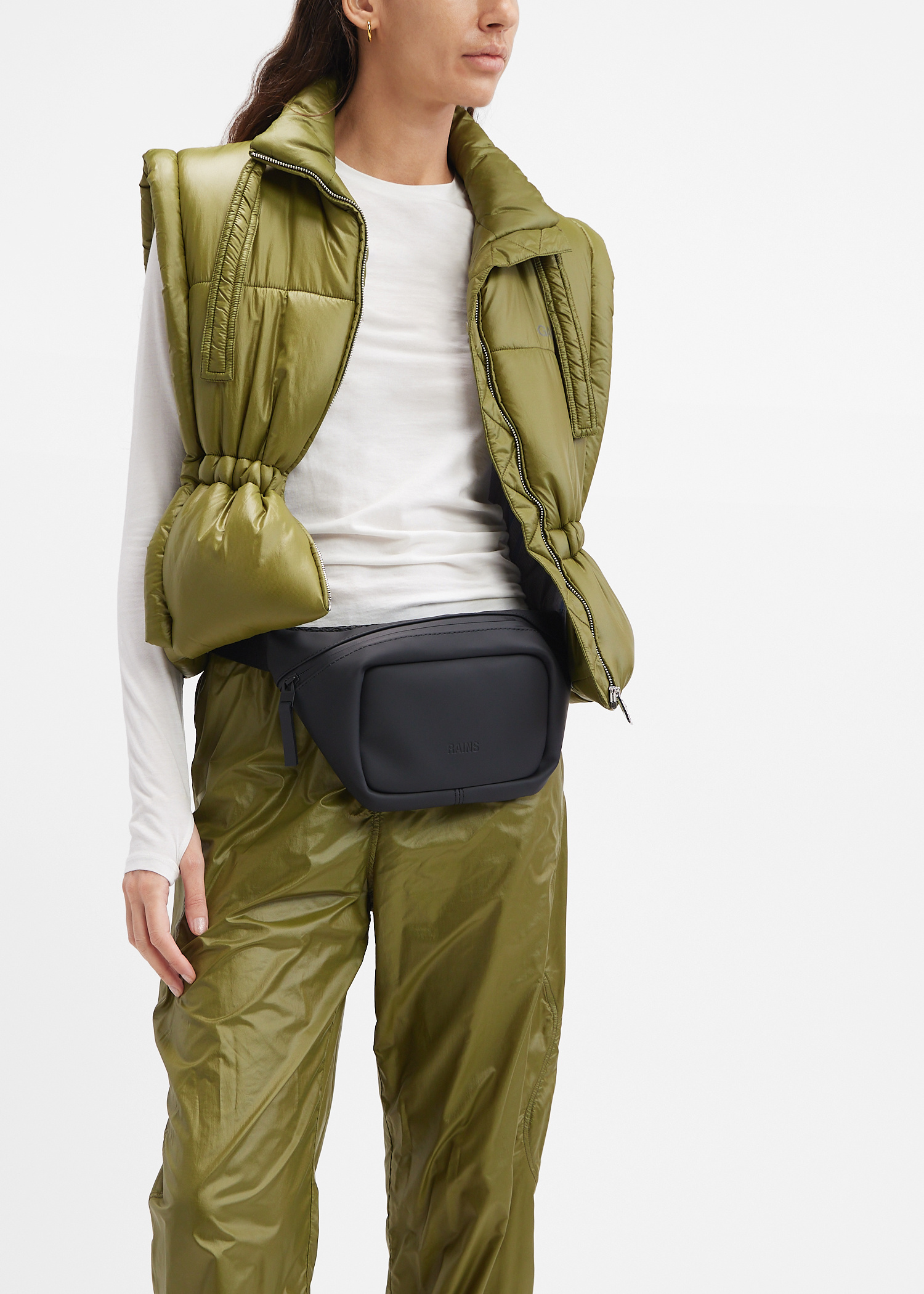 Rains Mini bum bag for ADULT-UNISEX, Men, Women - Black in