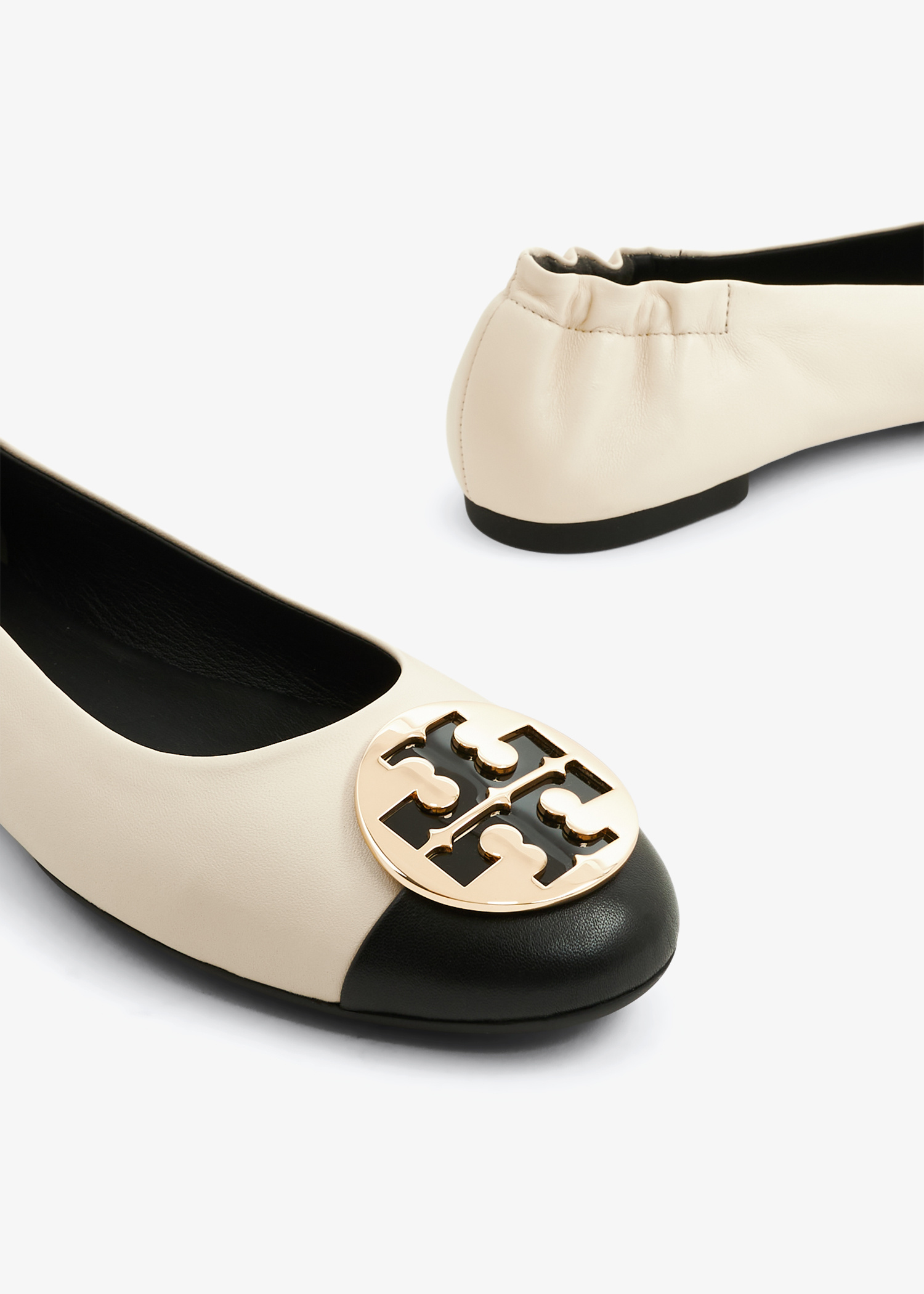 Tory Burch Claire Cap-toe ballet flats for Women - Beige in